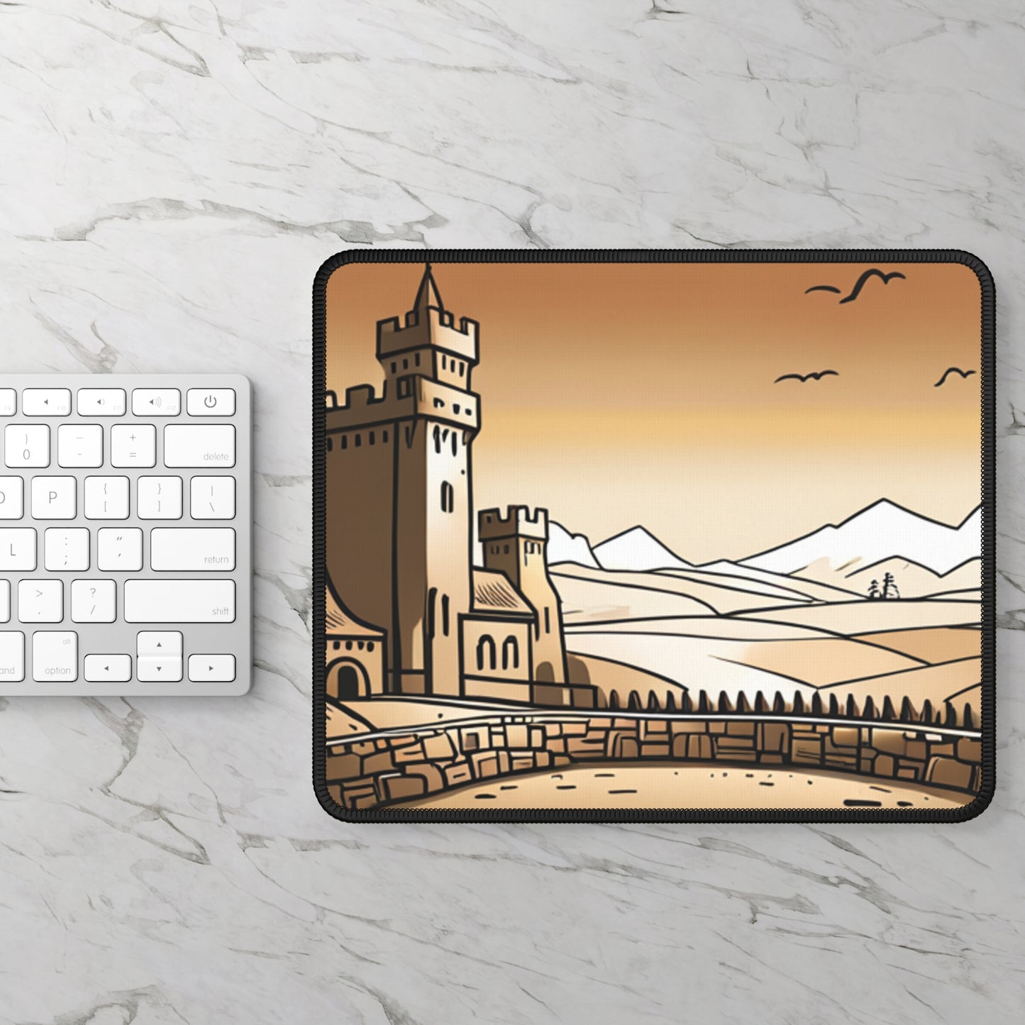 Medieval Scenic Background Gaming Mouse Pad