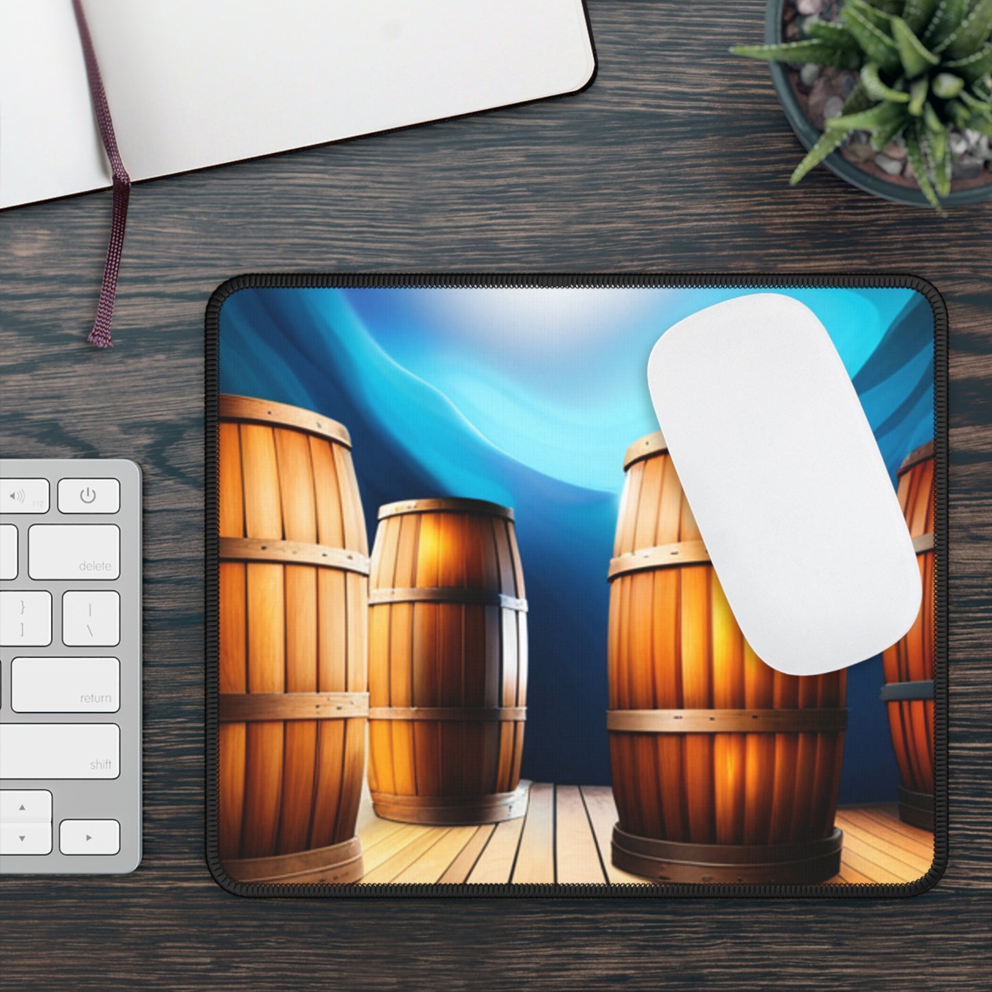 Large Distillery Barrels Gaming Mouse Pad