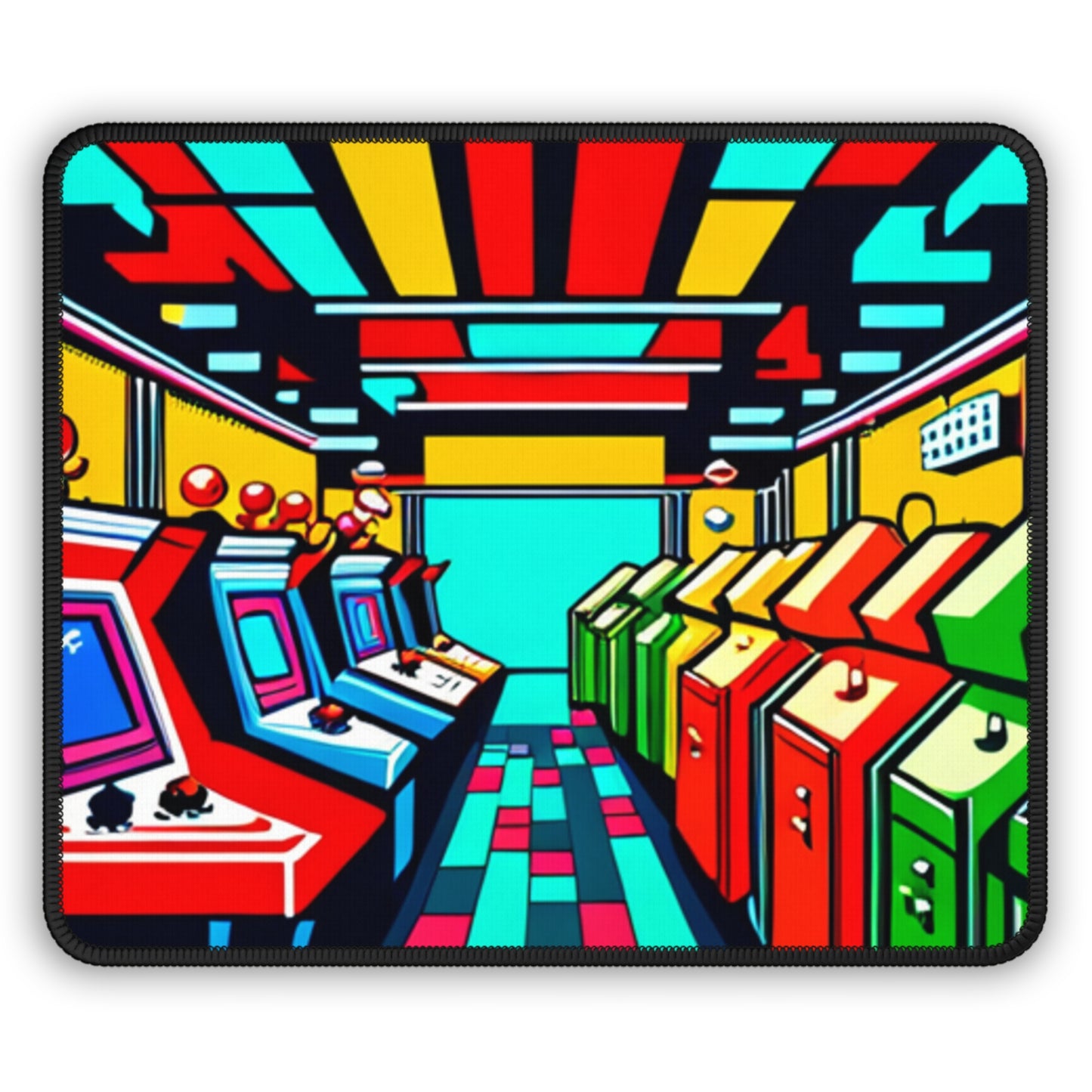 Futuristic Arcade Background Gaming Mouse Pad