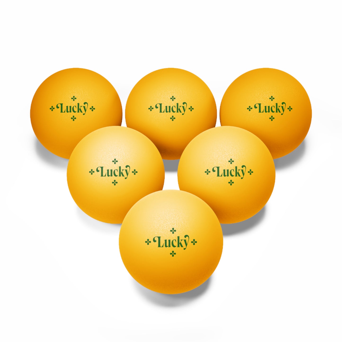 Lucky St Patrick’s Day Ping Pong Balls, 6 pcs