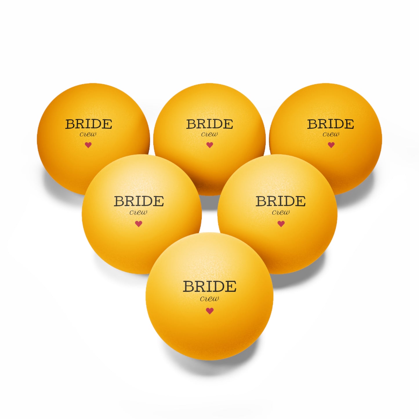 Bride Crew Ping Pong Balls, 6 pcs