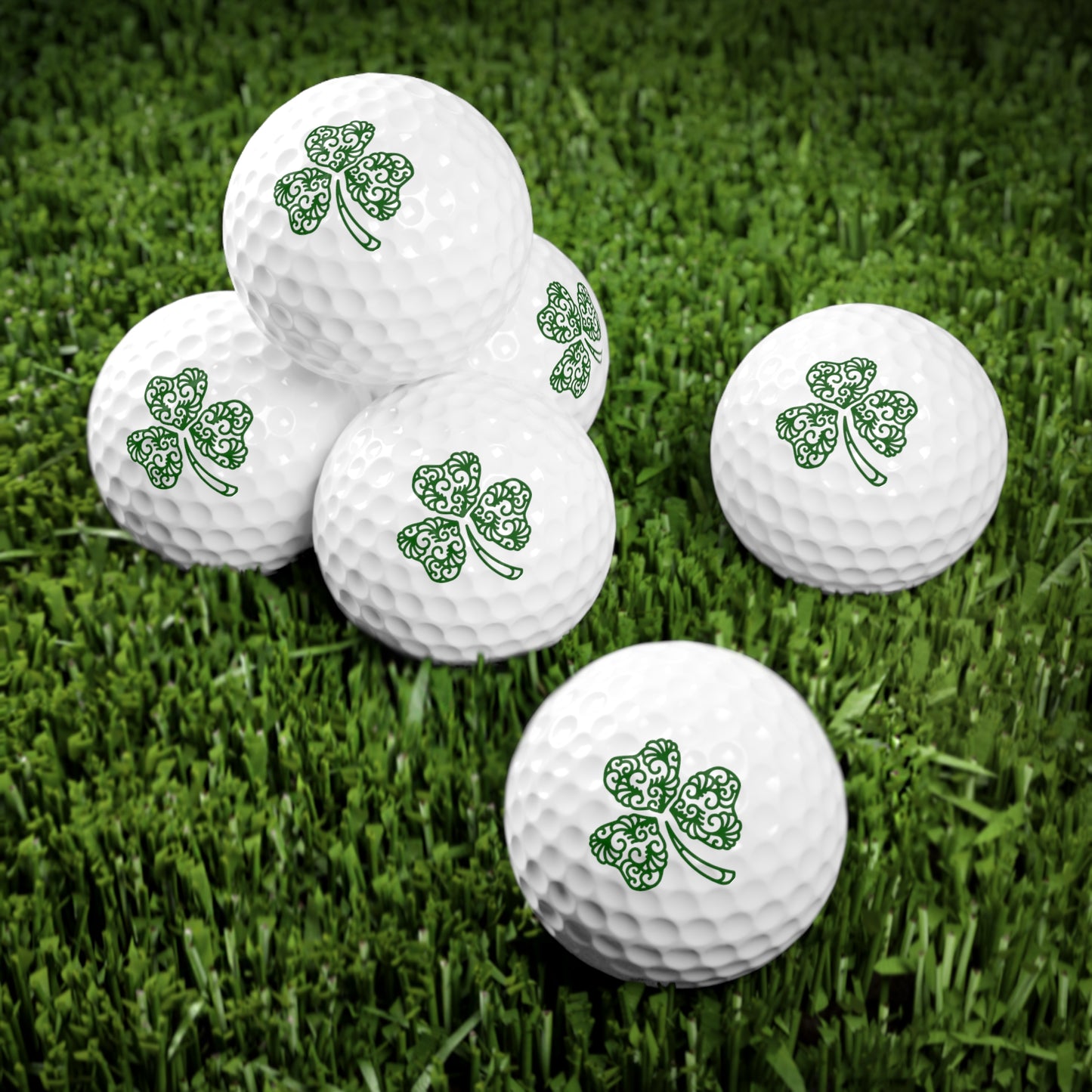 3 Leaf Clover Golf Balls, 6pcs
