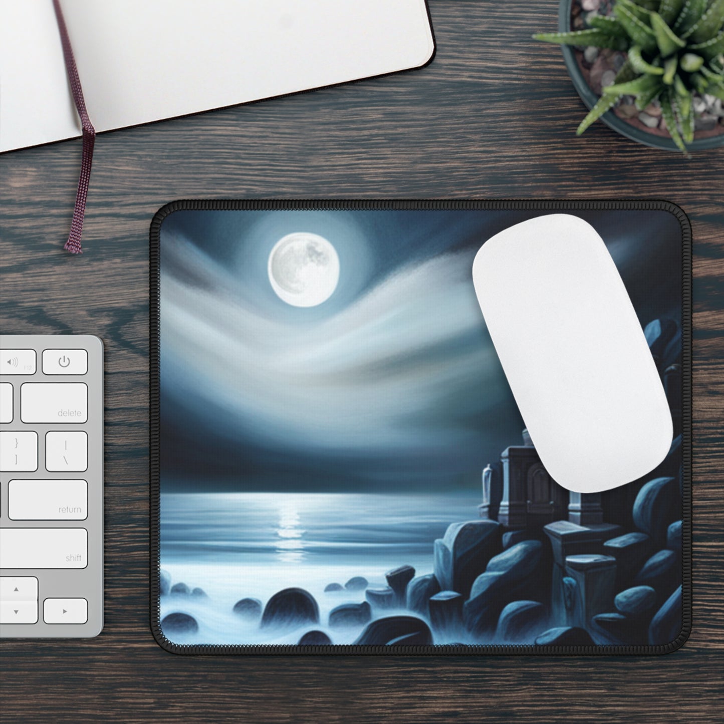 Castle Rocky Beach Concept Gaming Mouse Pad