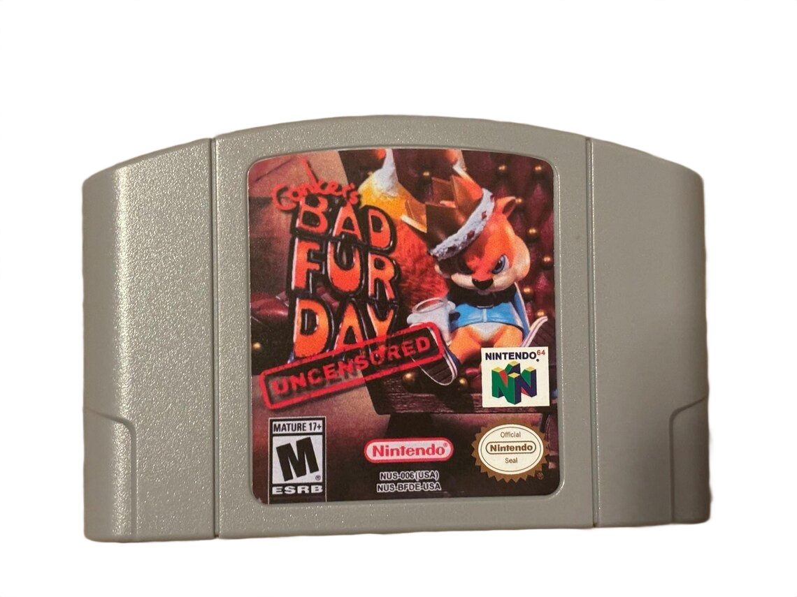 Conkers Bad Fur Day Uncensored Nintendo 64 N64 Video Game
