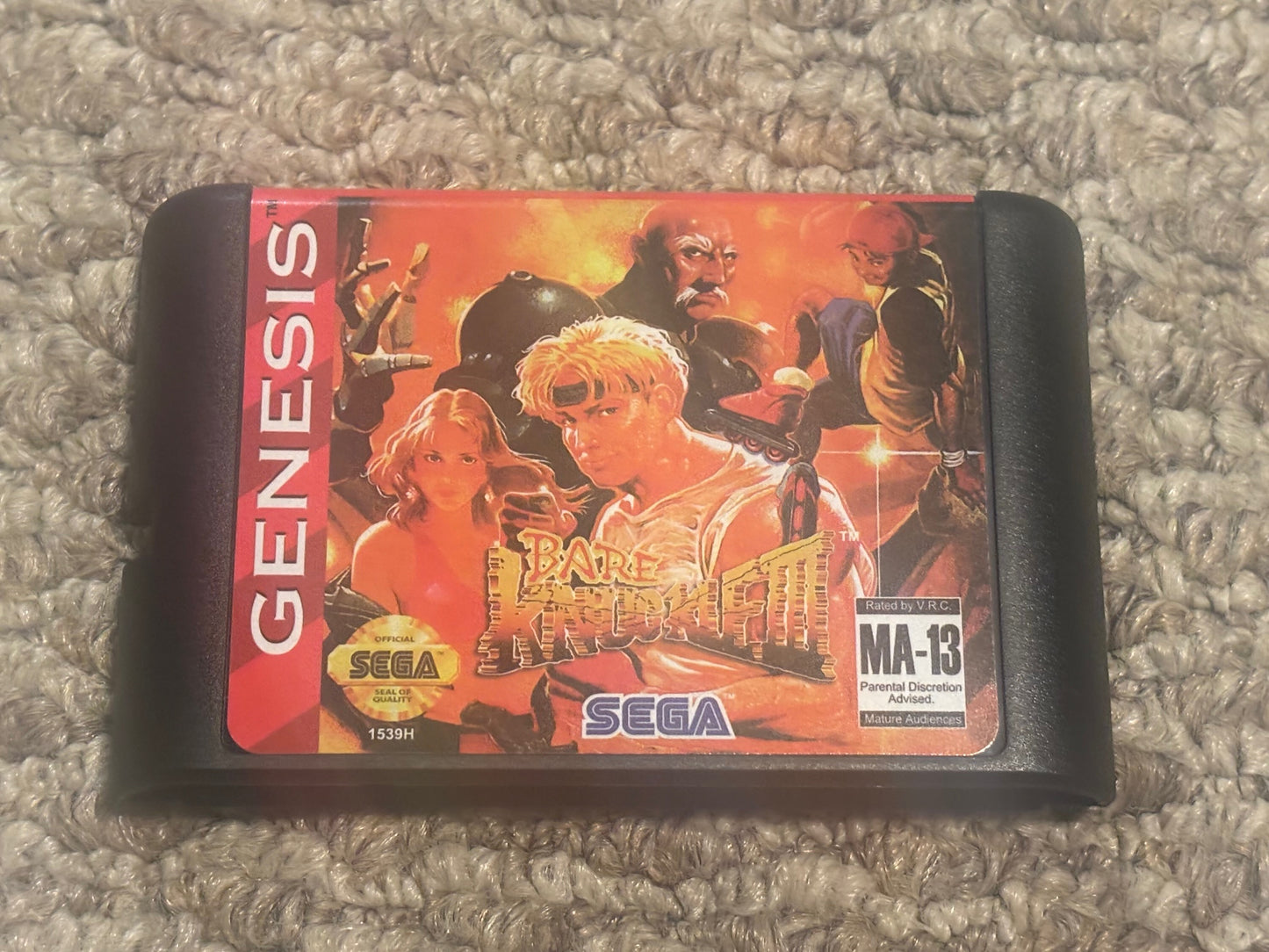 Bare Knuckle III 3 Sega Genesis Video Game