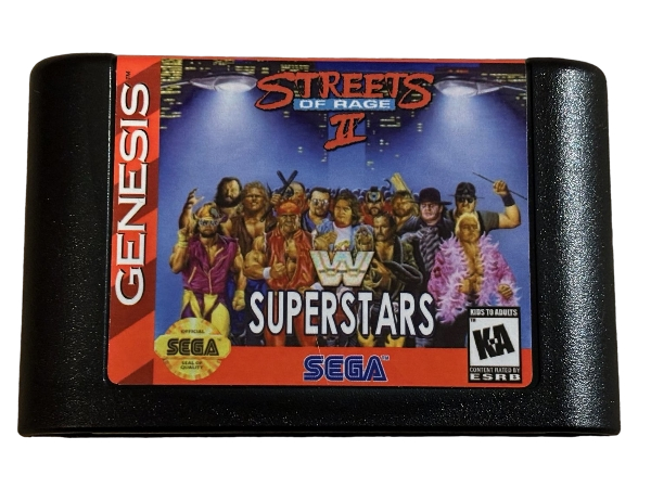 WWE Superstars in Streets of Rage 2 Sega Genesis Video Game