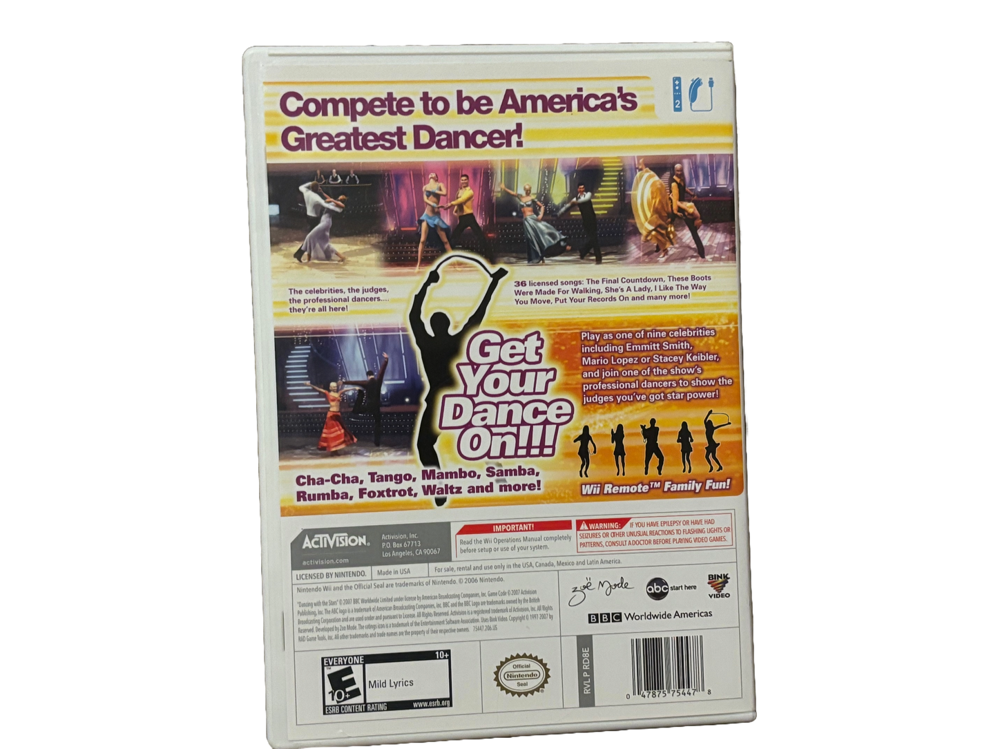 Dancing With The Stars Nintendo Wii Complete