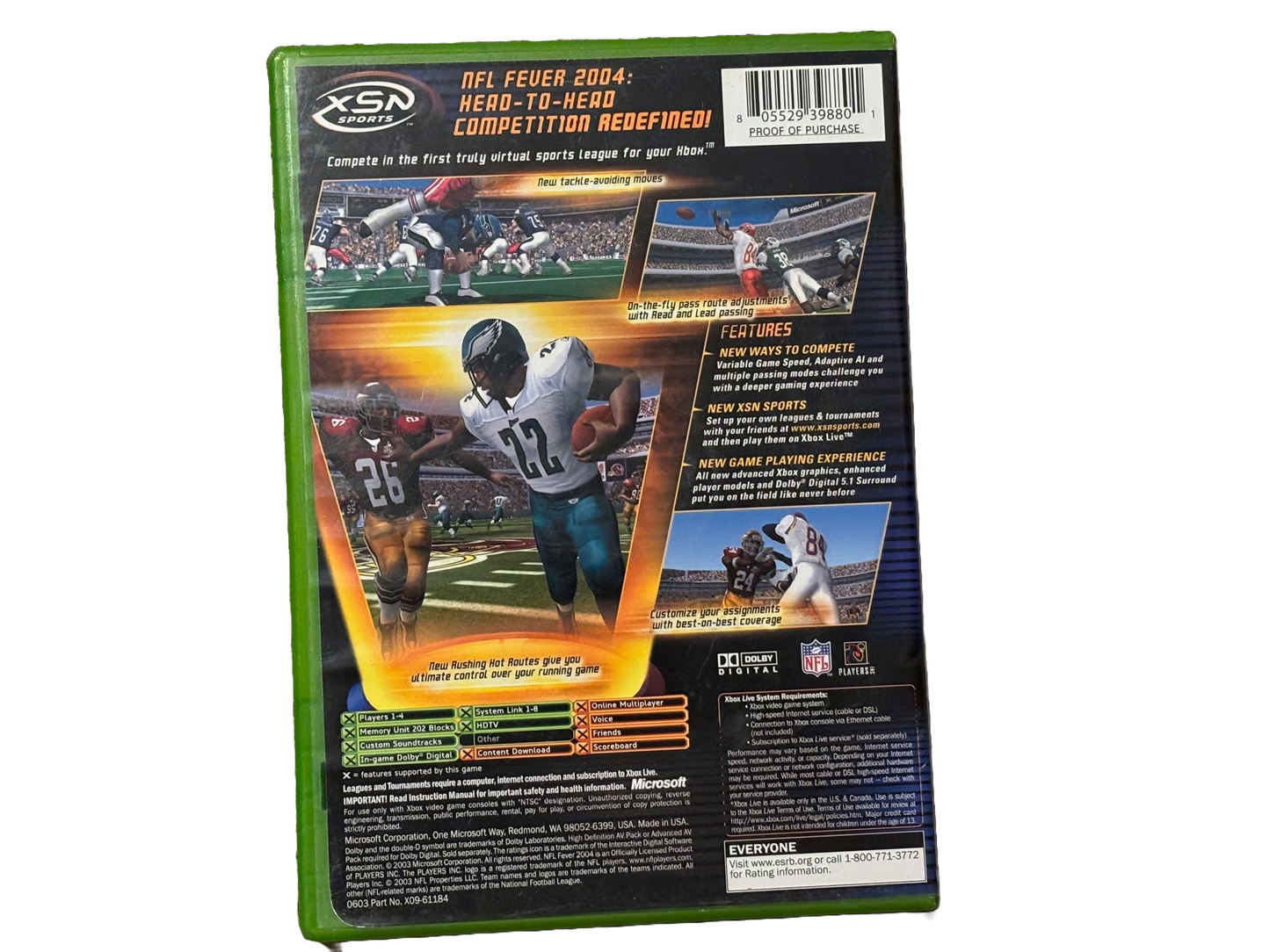 NFL Fever 2004 Original Microsoft Xbox Video Game