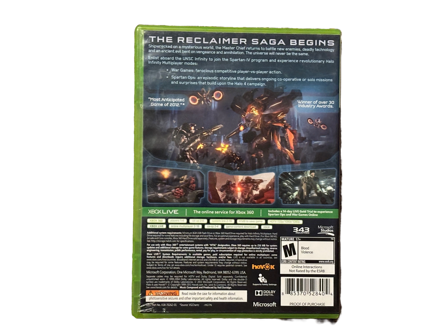 Halo 4 Microsoft Xbox 360 Video Game