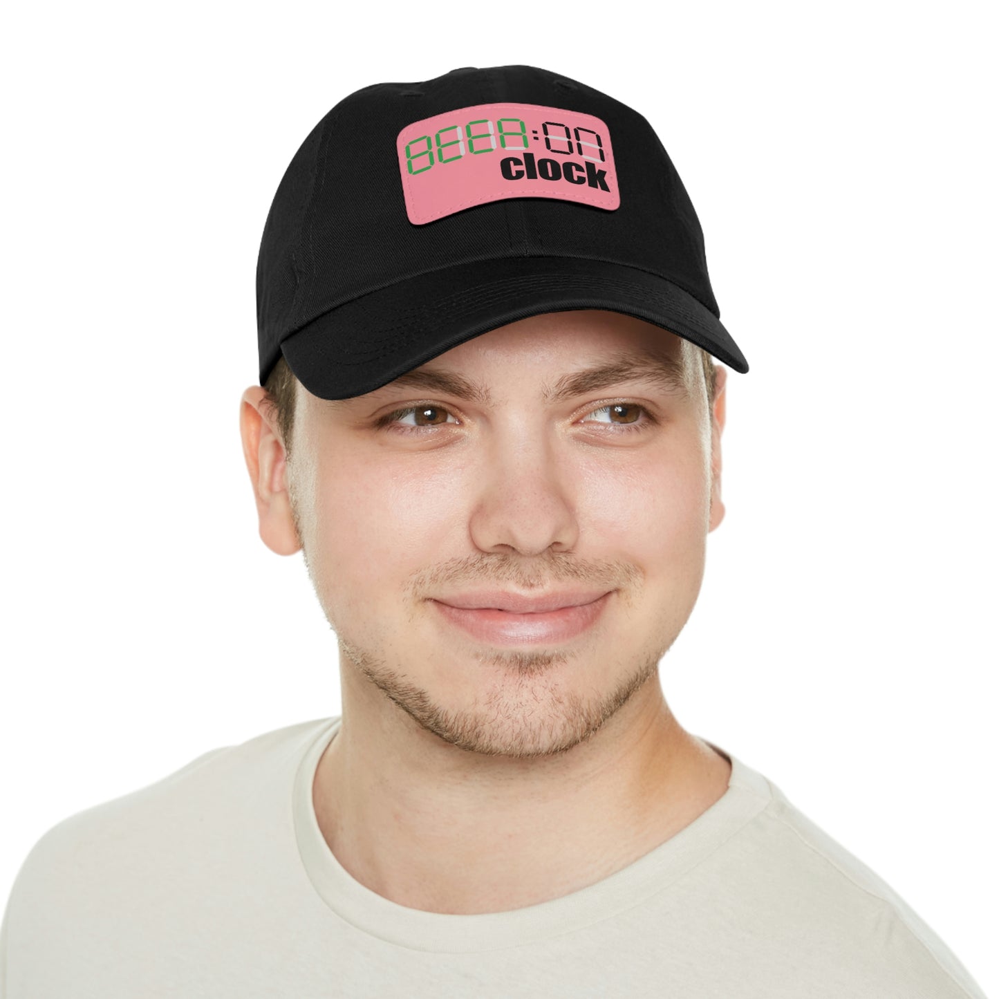 Beer on Clock Dad Hat with Leather Patch