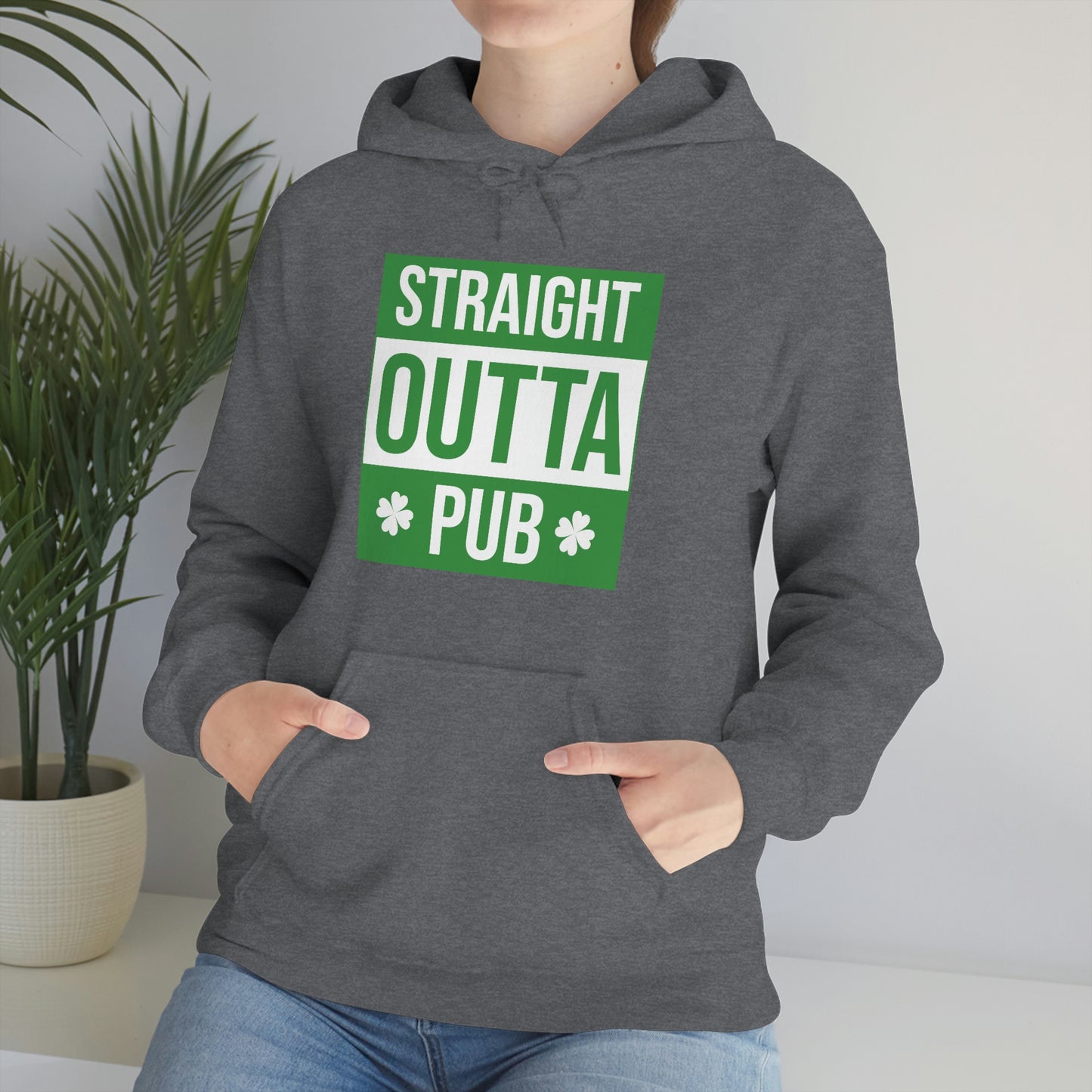 Straight Outta Pub Style Unisex Hooded Sweatshirt