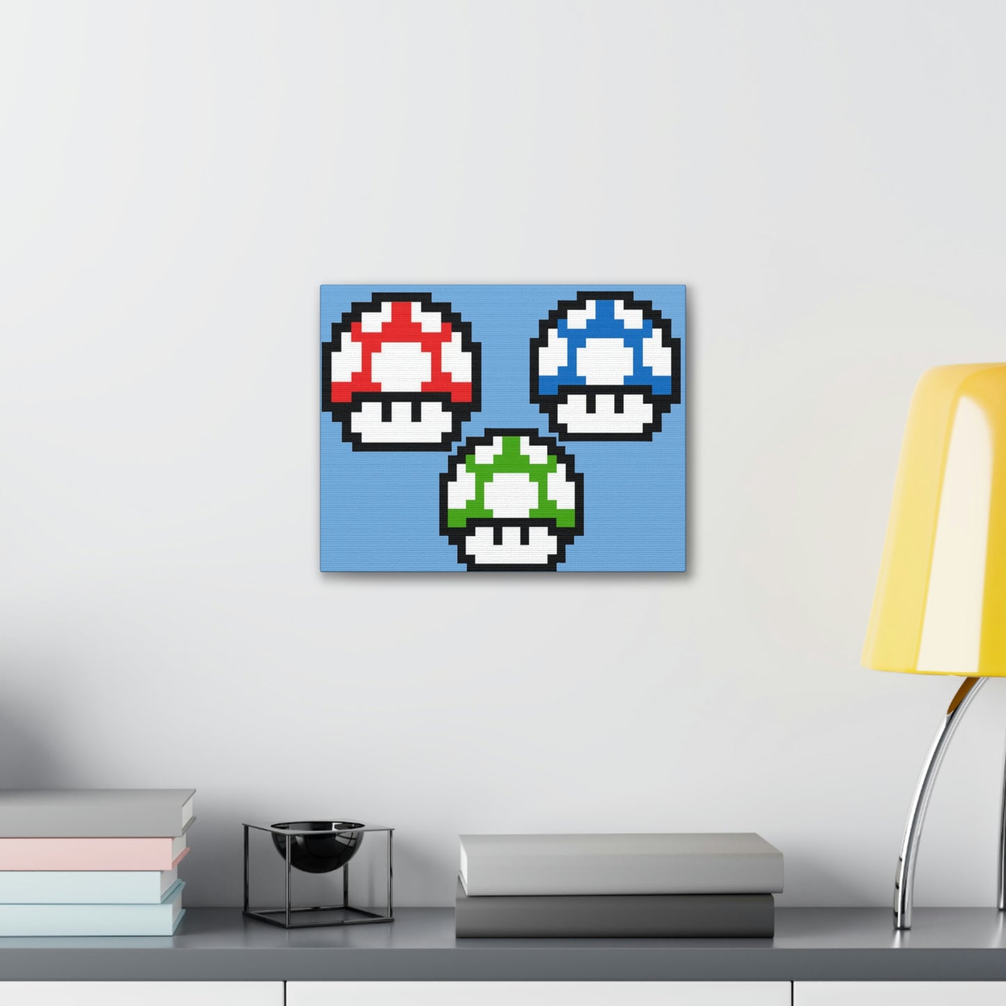 Mushroom 8 Bit Style Canvas Gallery Wraps