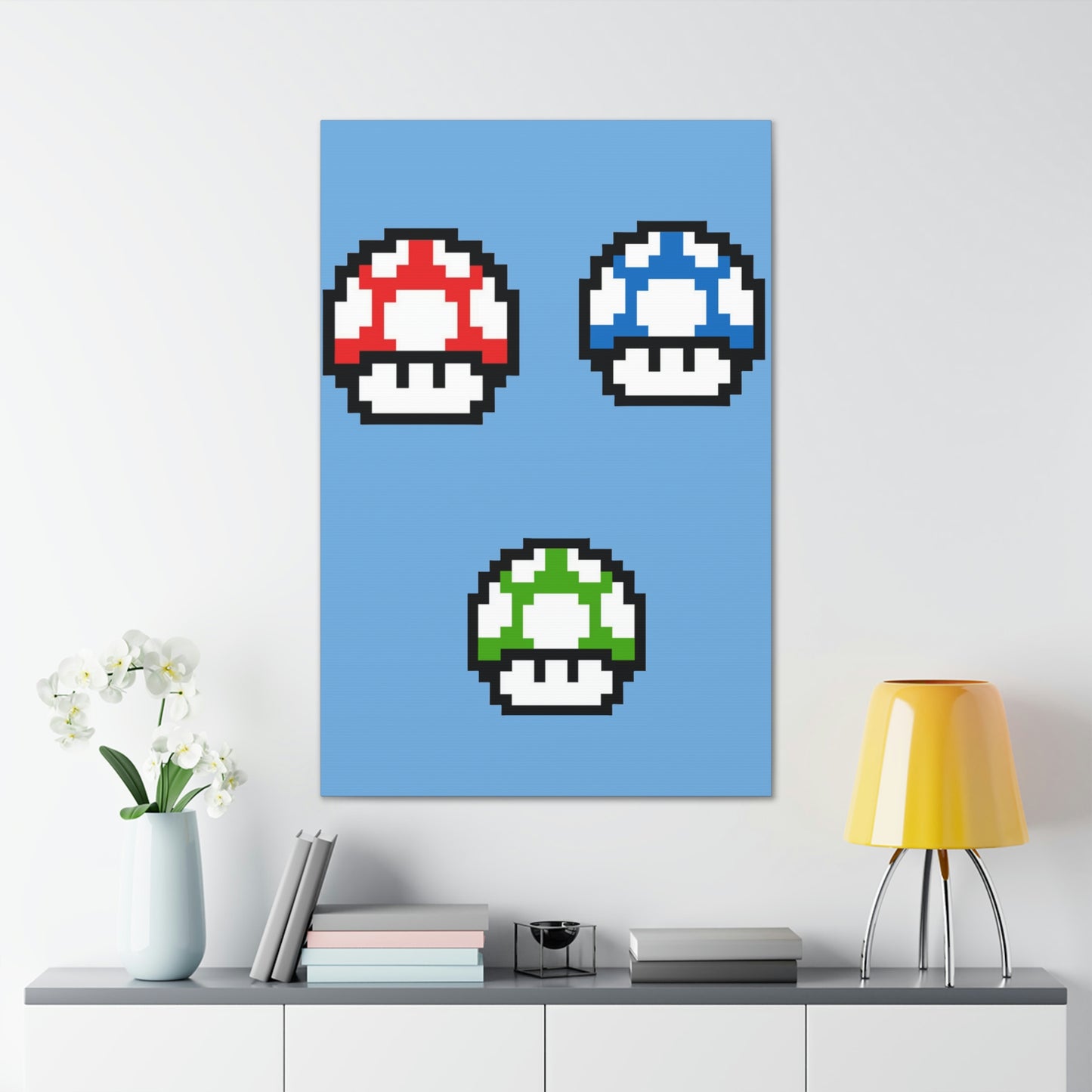 Mushroom 8 Bit Style Canvas Gallery Wraps