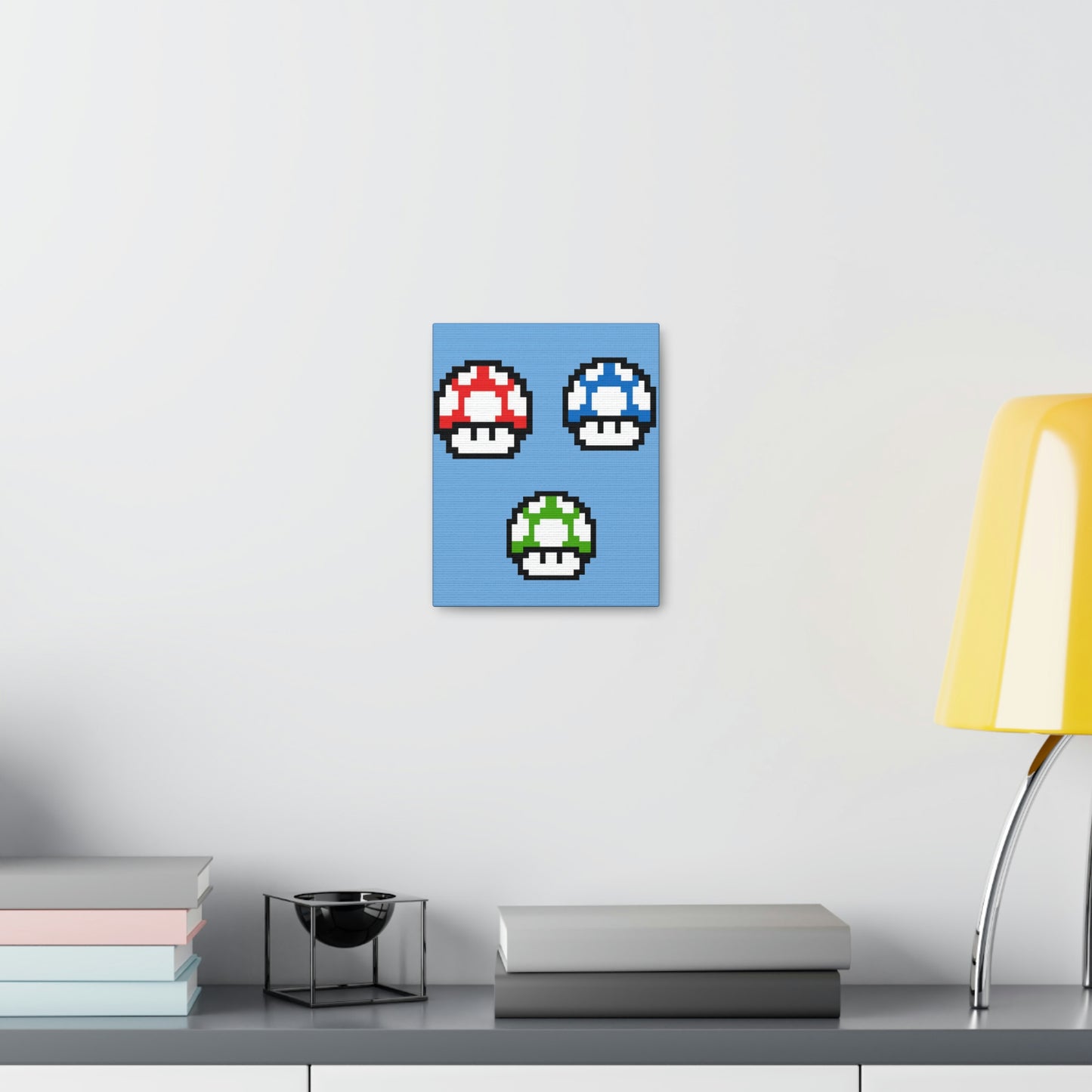 Mushroom 8 Bit Style Canvas Gallery Wraps