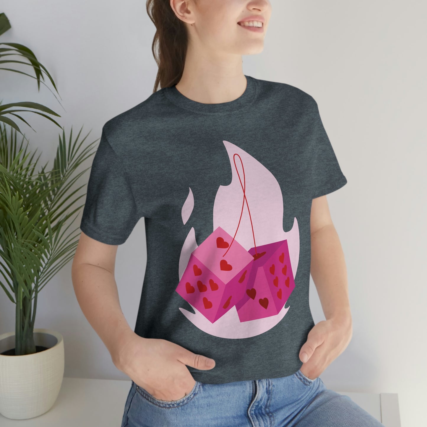 Dice Hearts Unisex Jersey Short Sleeve Tee