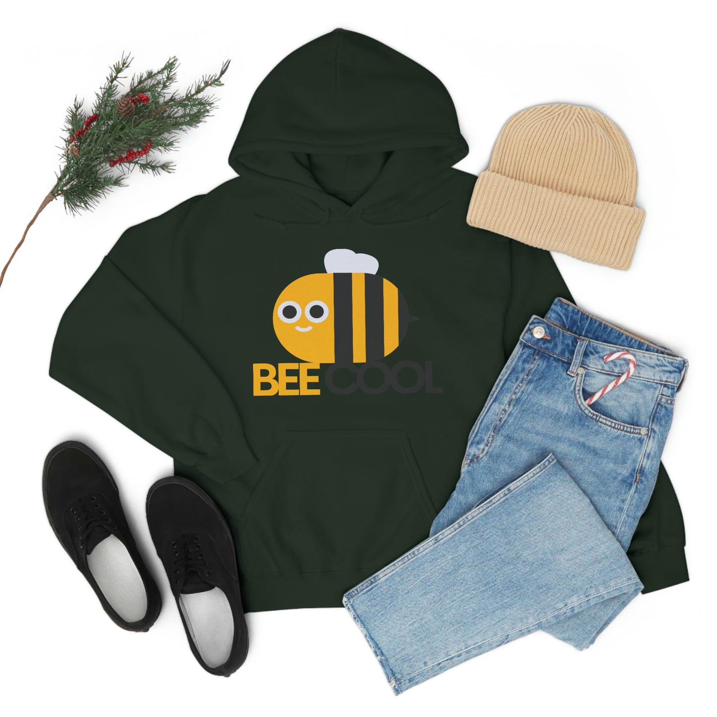 Bee Cool Unisex Hooded Sweatshirt