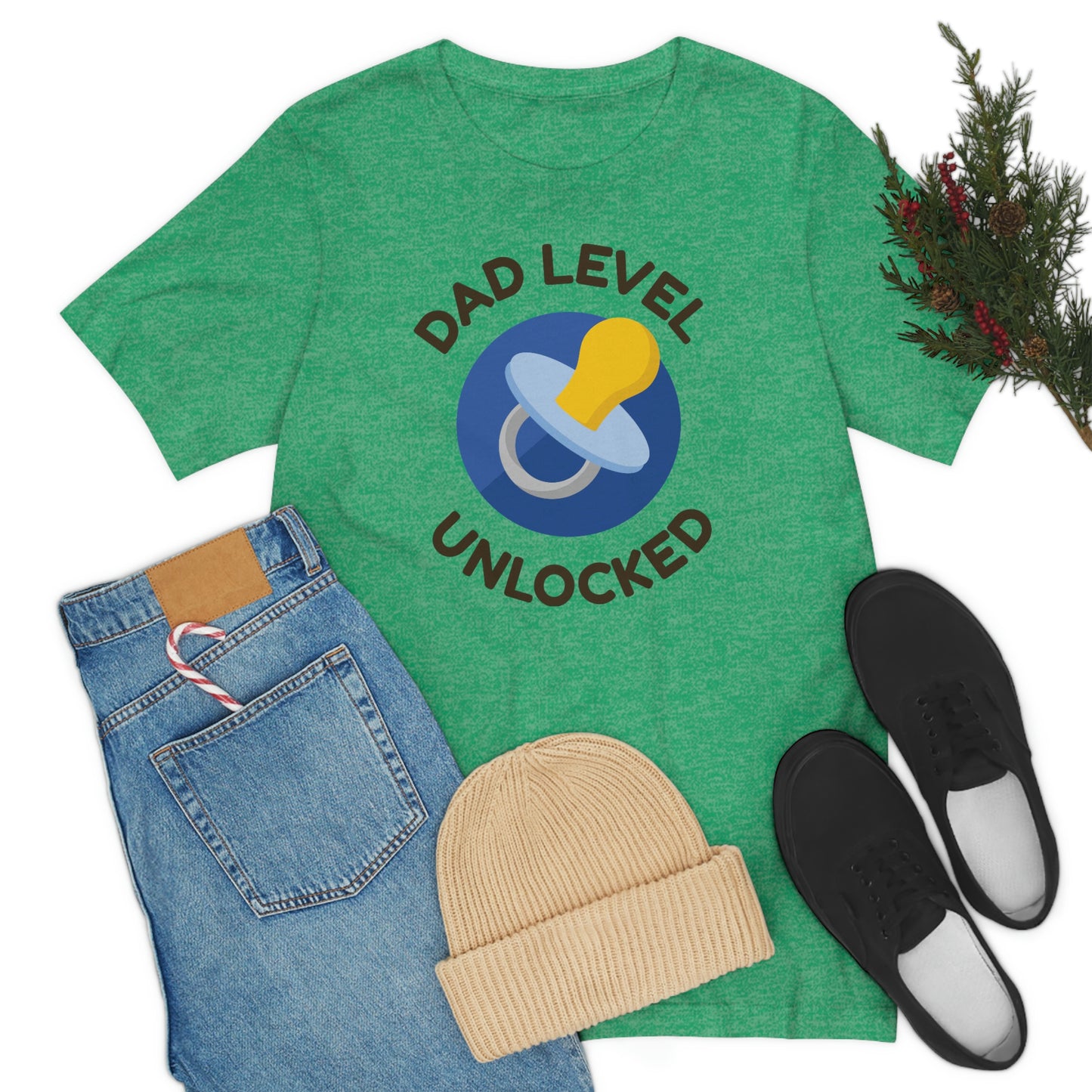 Dad Level Unlocked Unisex Jersey Short Sleeve Tee