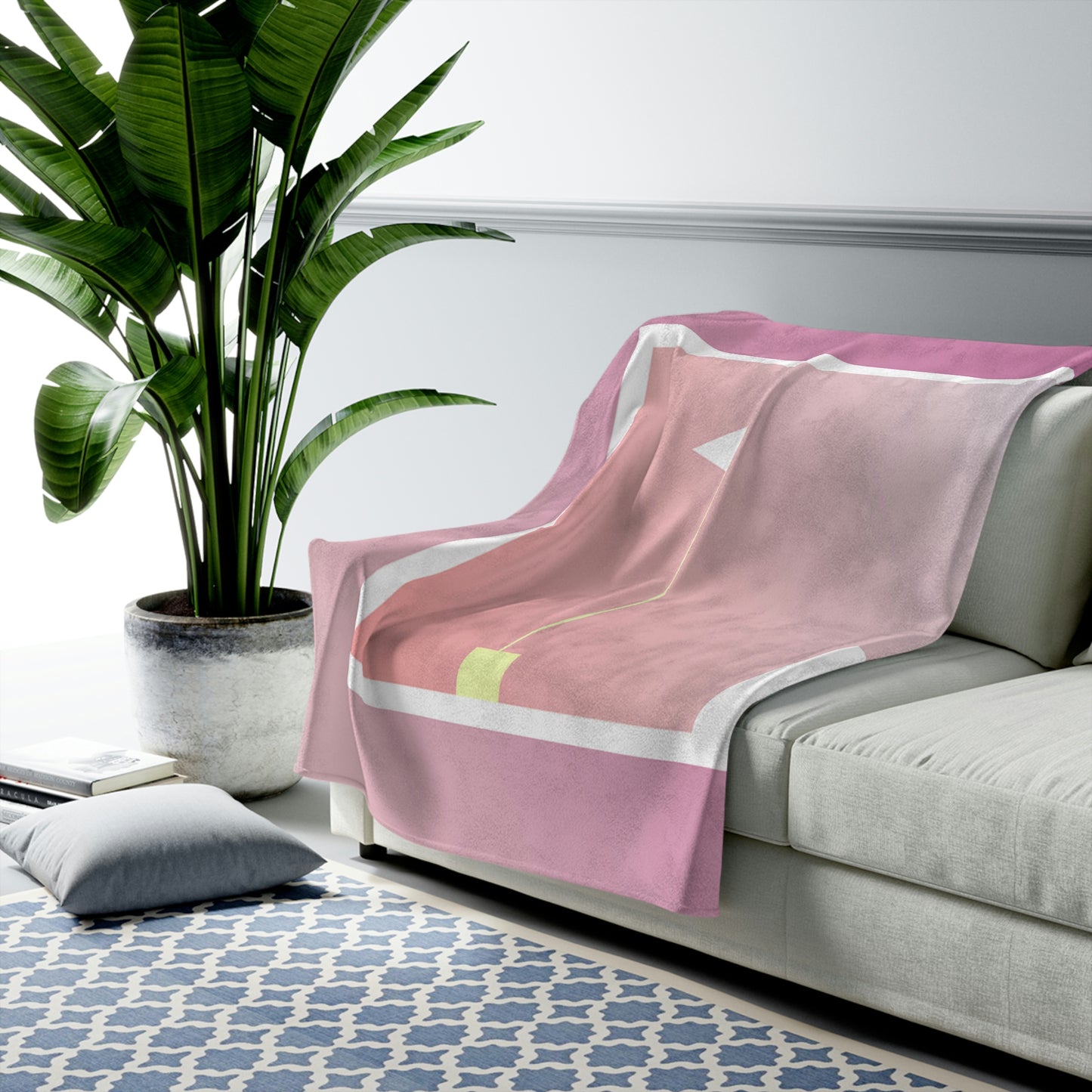 Castle 8 Bit Style Velveteen Plush Blanket