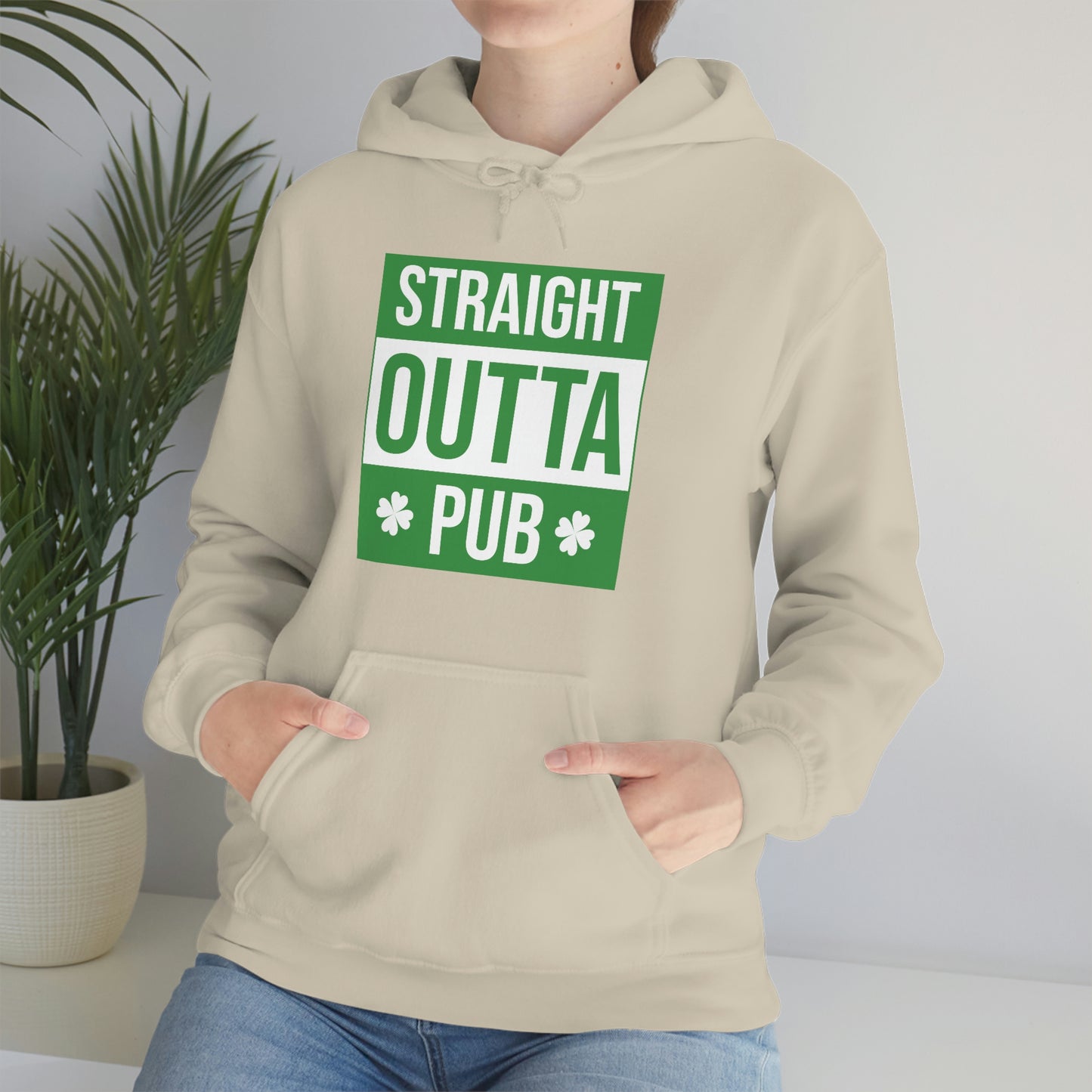 Straight Outta Pub Style Unisex Hooded Sweatshirt