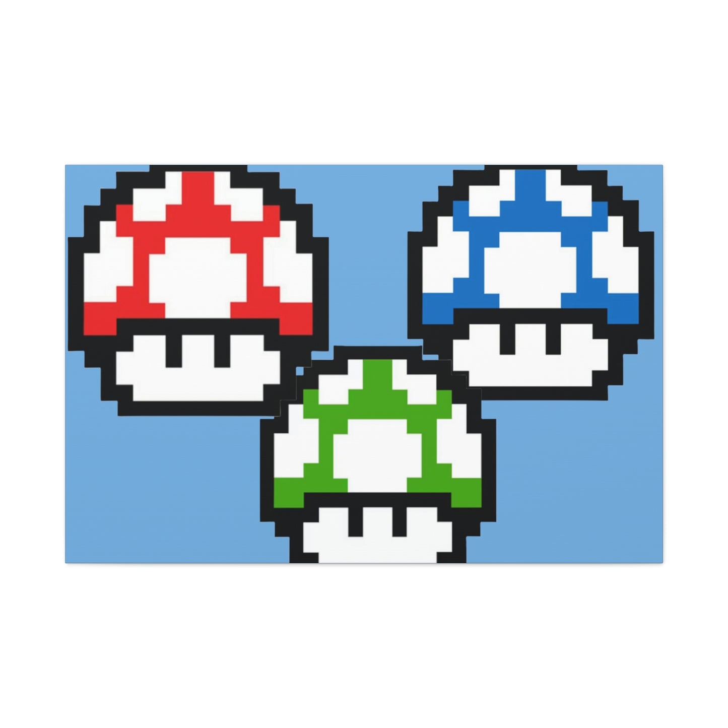 Mushroom 8 Bit Style Canvas Gallery Wraps
