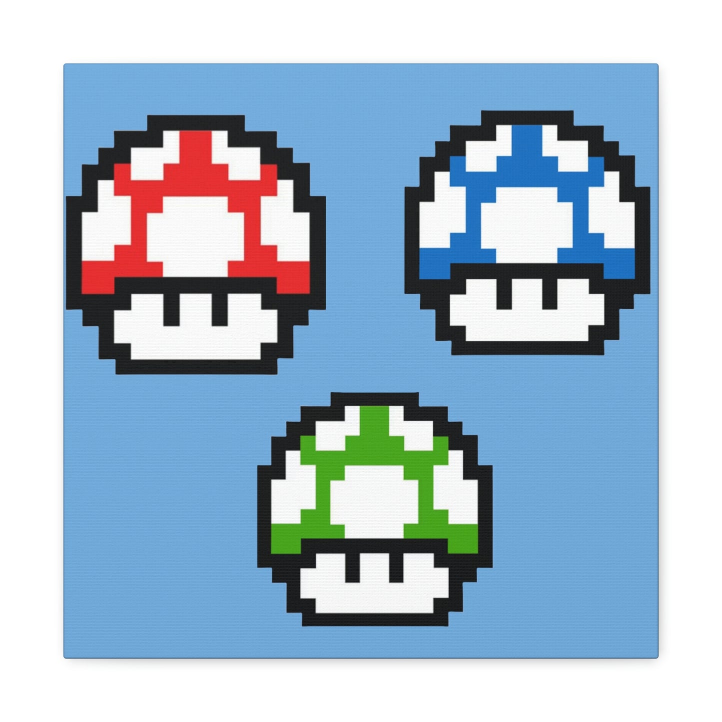Mushroom 8 Bit Style Canvas Gallery Wraps