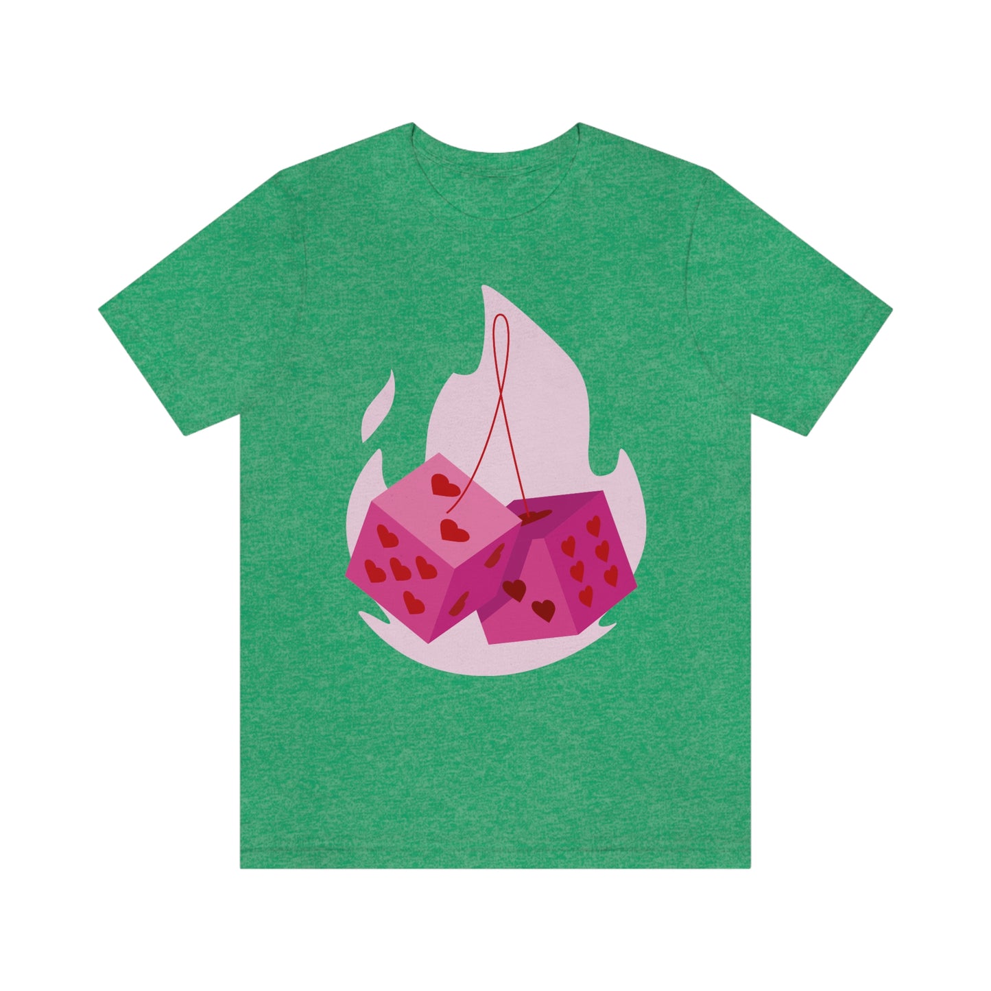 Dice Hearts Unisex Jersey Short Sleeve Tee