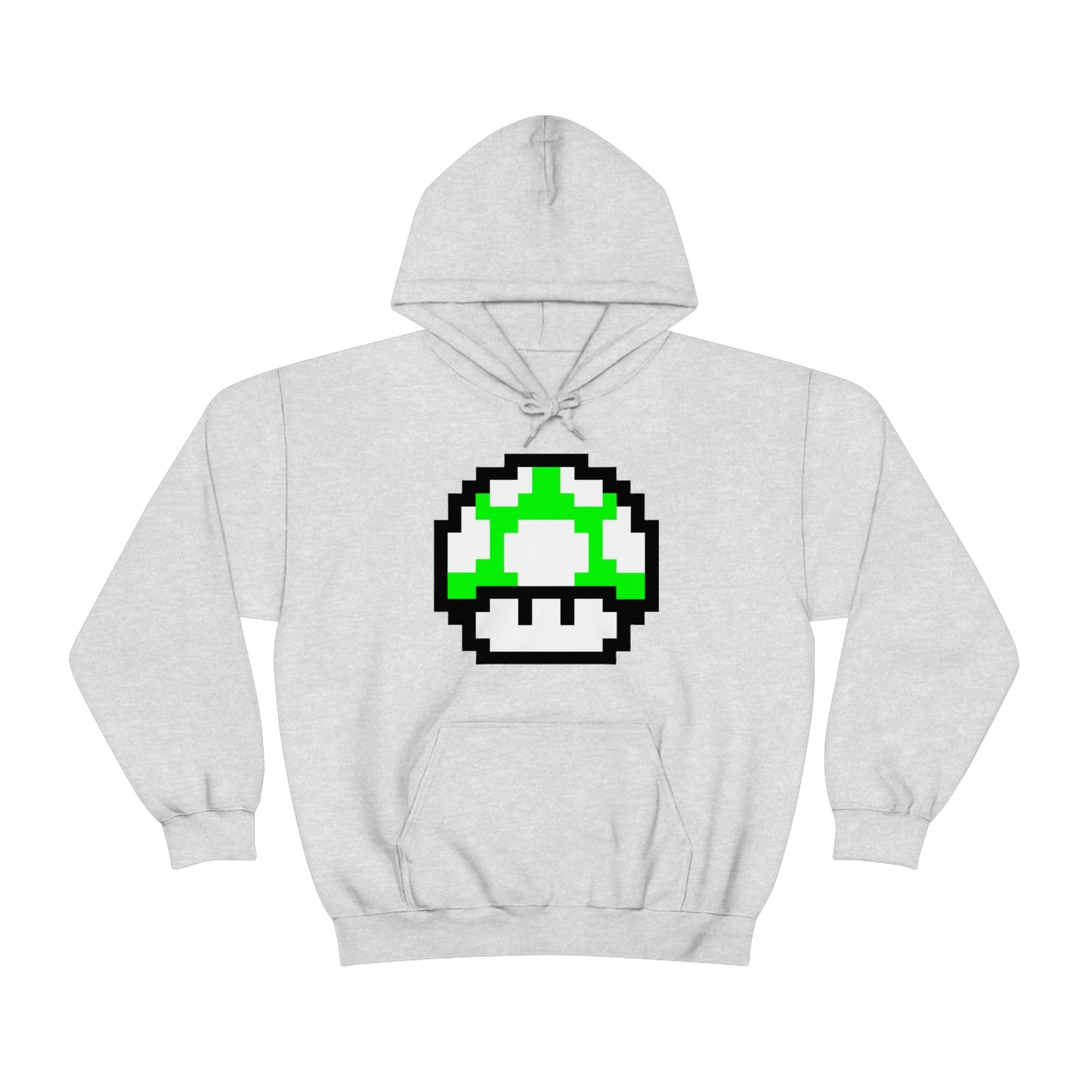 Mushroom 1UP 8 Bit Retro Style Unisex Hooded Sweatshirt