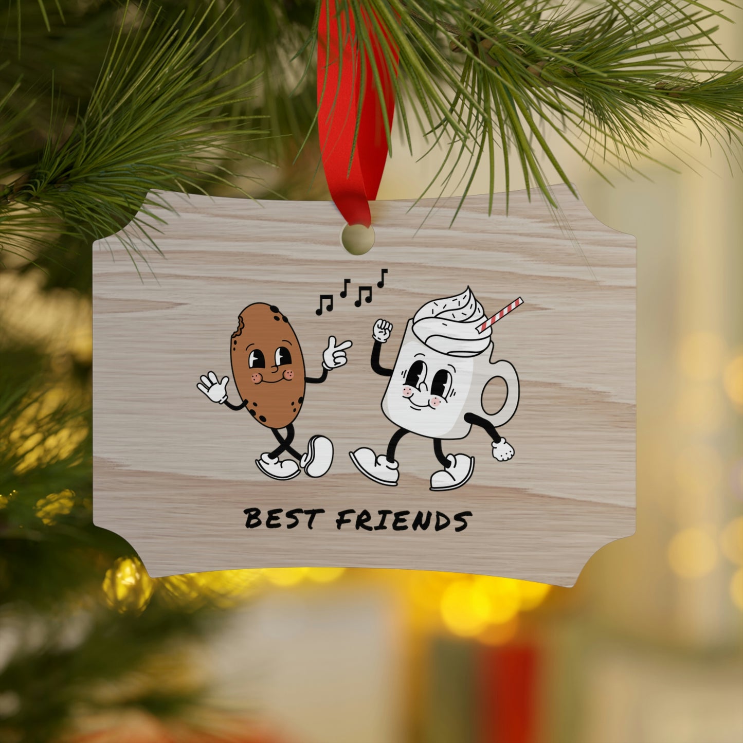 Best Friends Wooden Christmas Ornaments