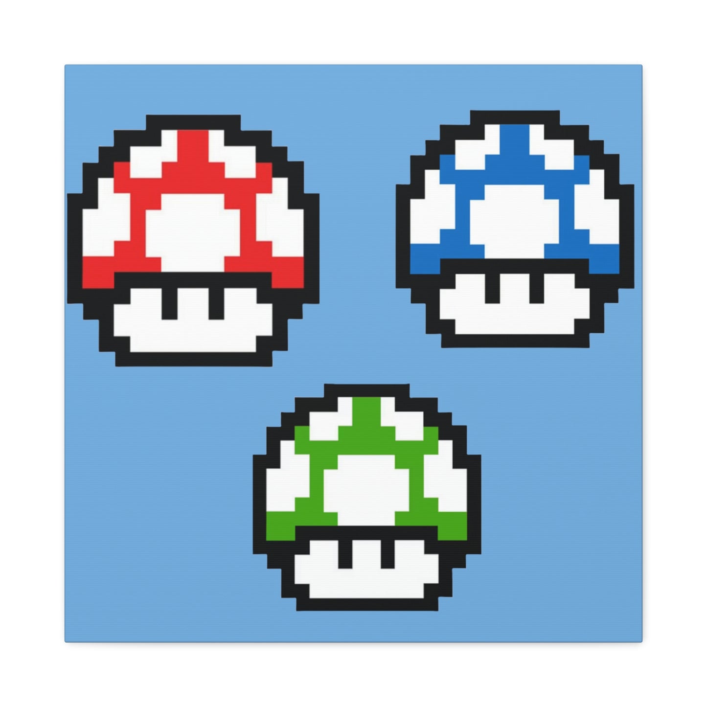 Mushroom 8 Bit Style Canvas Gallery Wraps