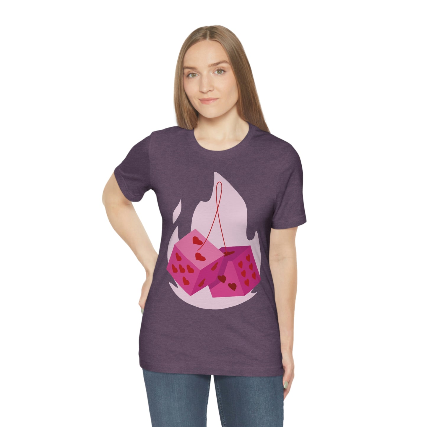 Dice Hearts Unisex Jersey Short Sleeve Tee