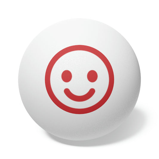 Smiley Face Ping Pong Balls, 6 pcs