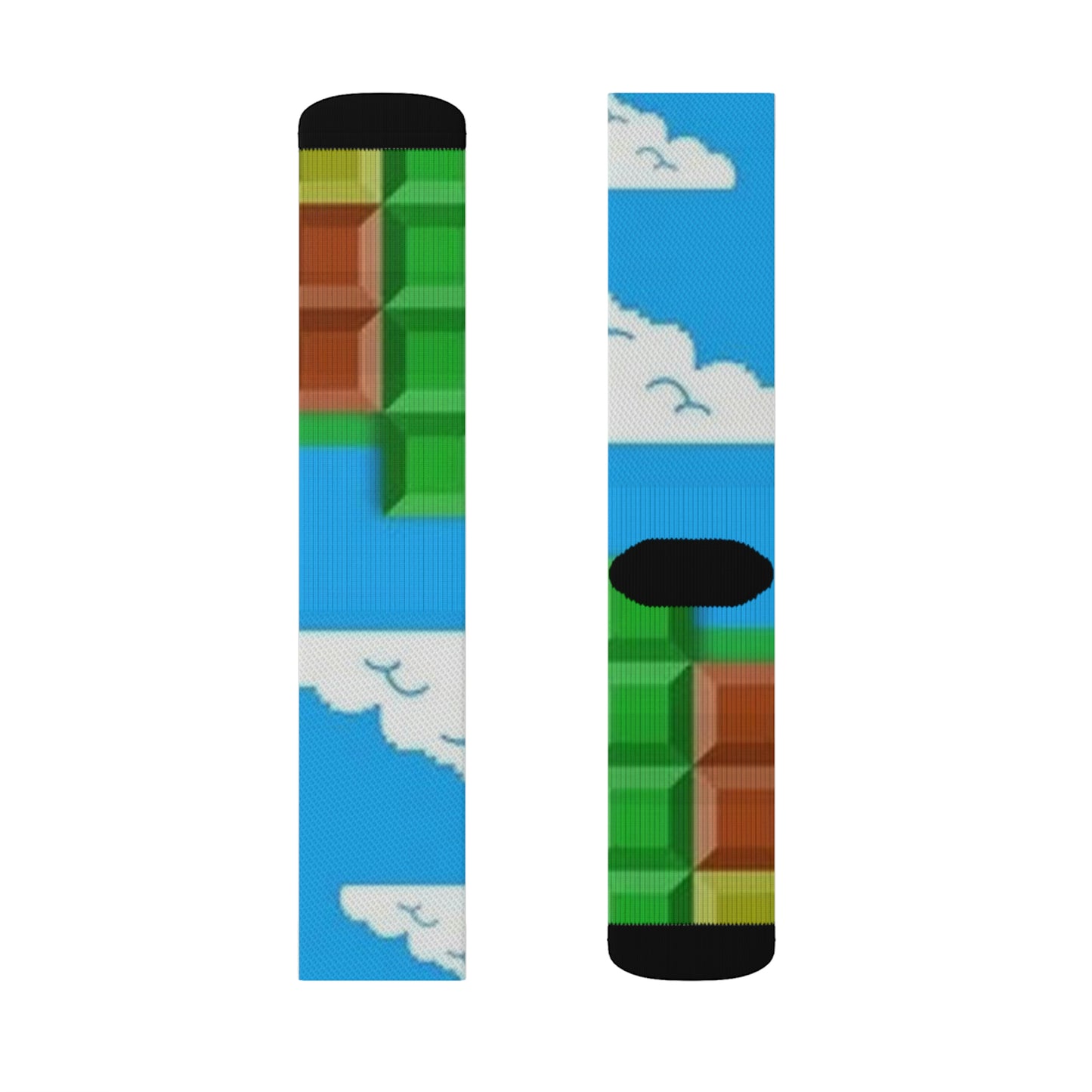 Tetris Style Background Sublimation Socks