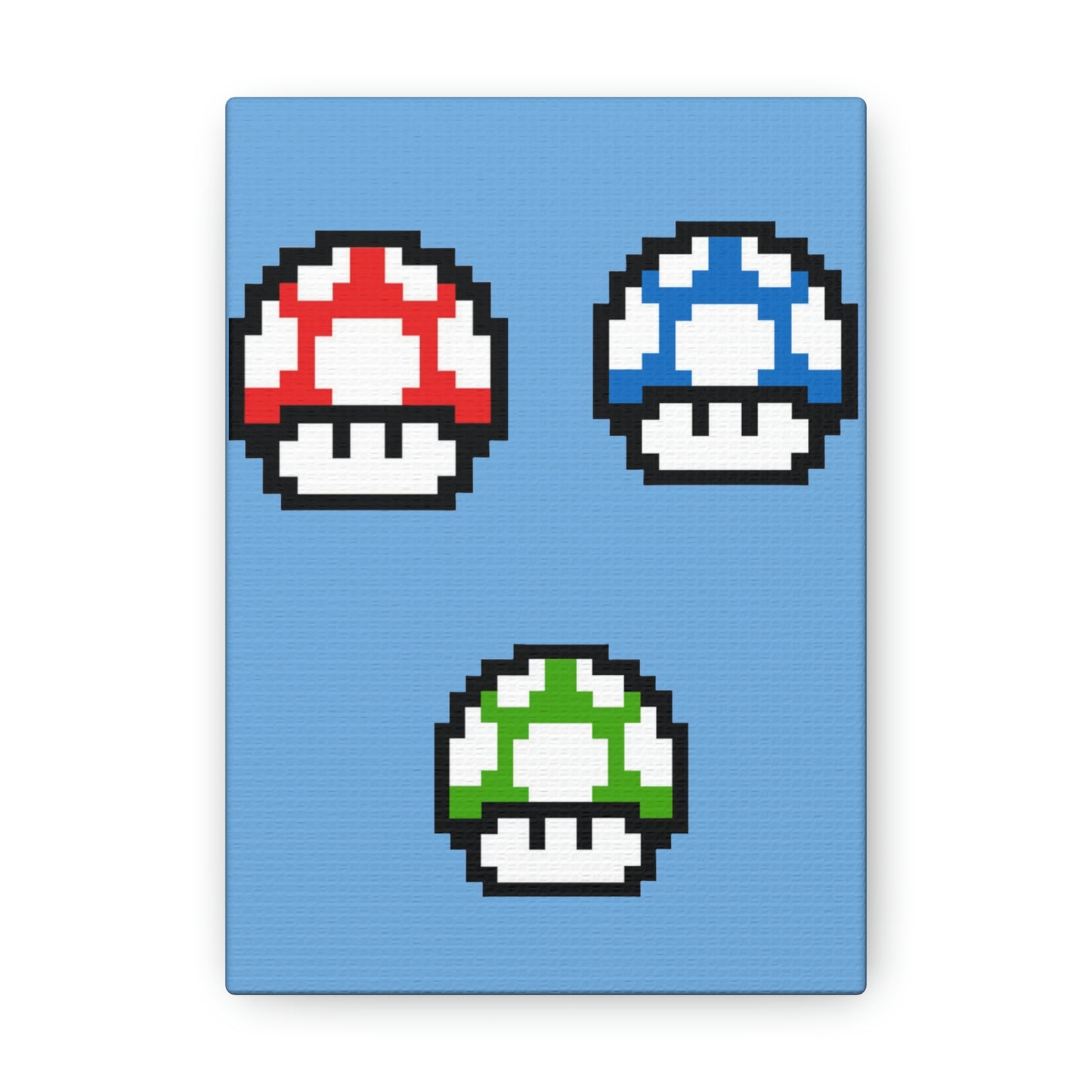 Mushroom 8 Bit Style Canvas Gallery Wraps