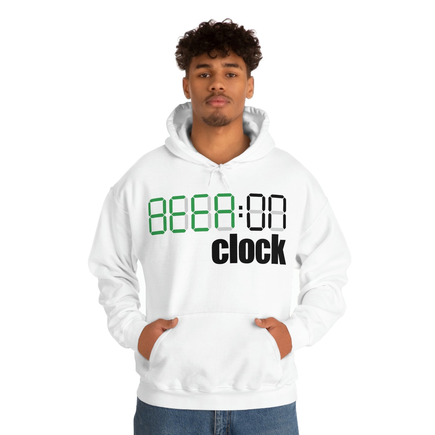 Beer on Clock Unisex Hooded Sweatshirt