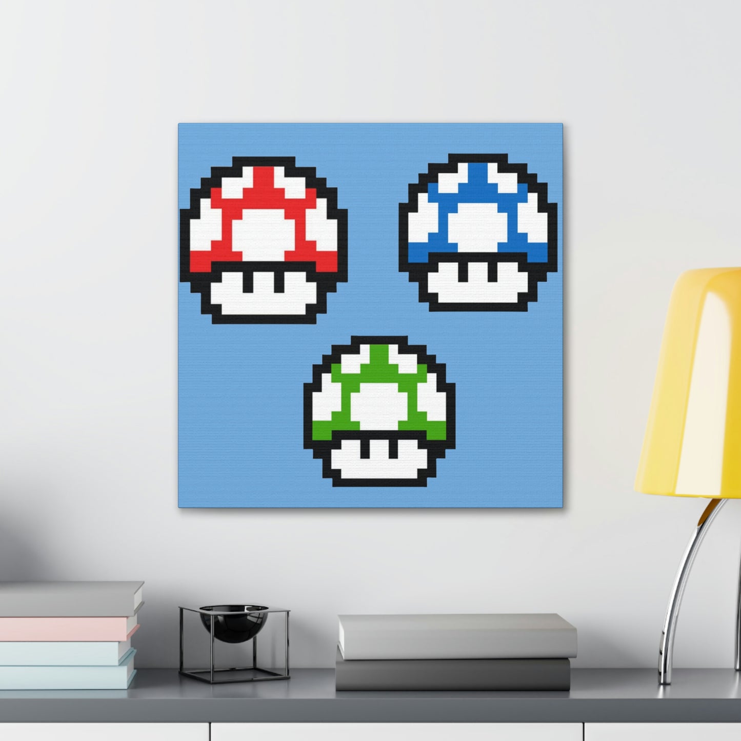 Mushroom 8 Bit Style Canvas Gallery Wraps