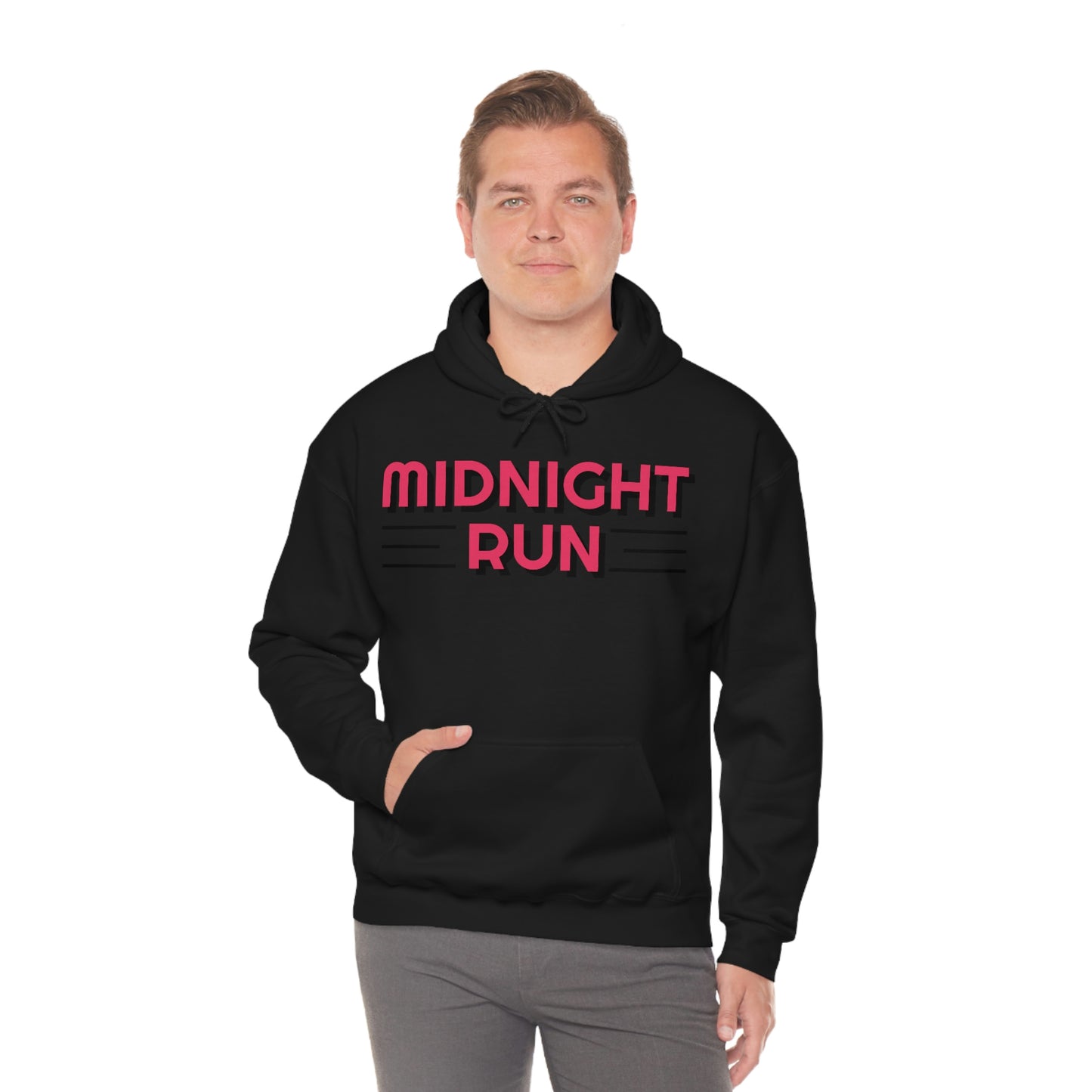 Midnight Run Retro Style Unisex Hooded Sweatshirt