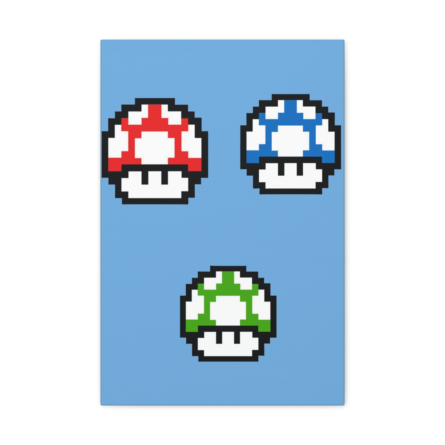 Mushroom 8 Bit Style Canvas Gallery Wraps