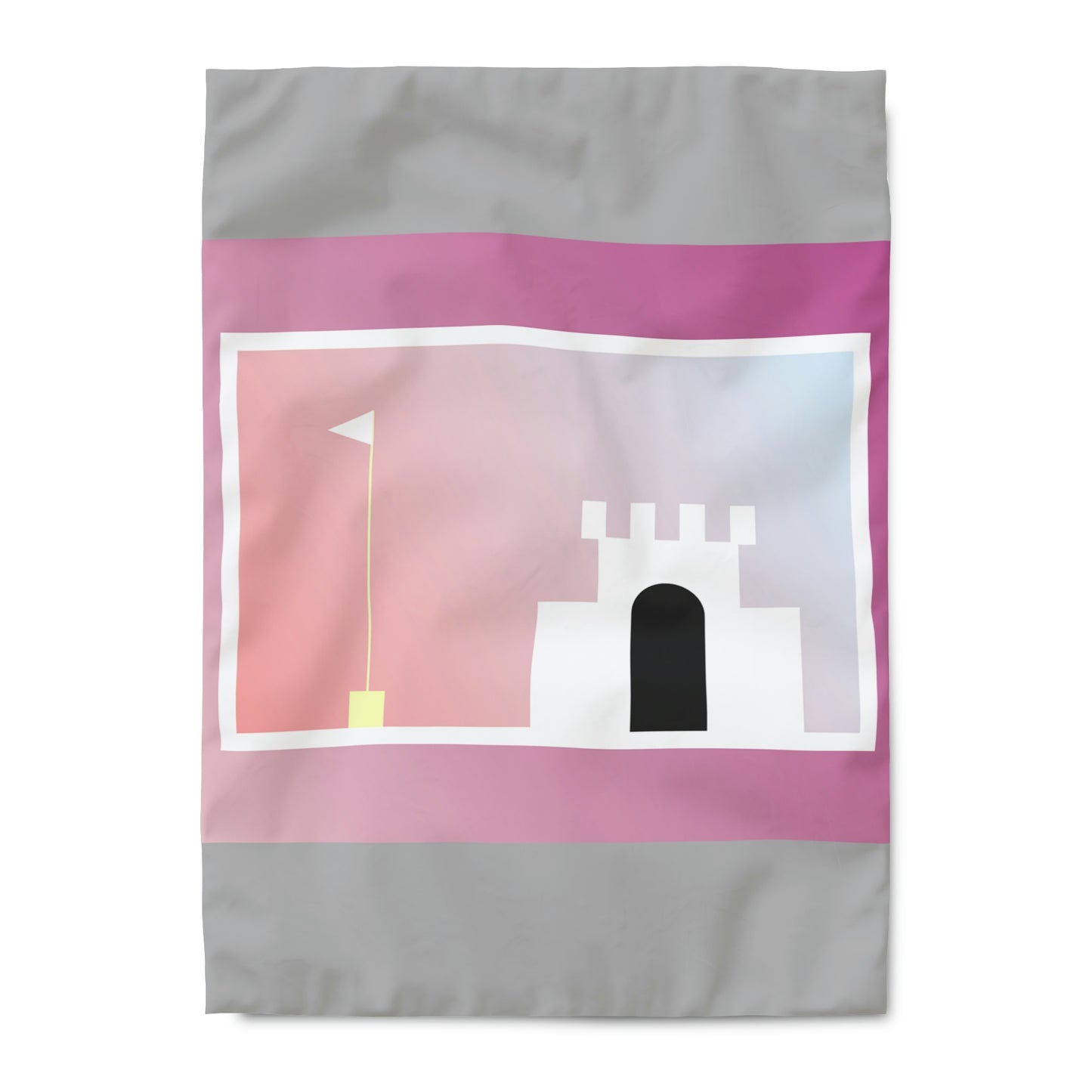 Castle 8 Bit Style Pattern Duvet Cover