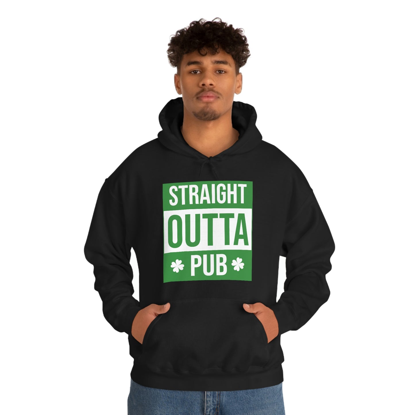 Straight Outta Pub Style Unisex Hooded Sweatshirt