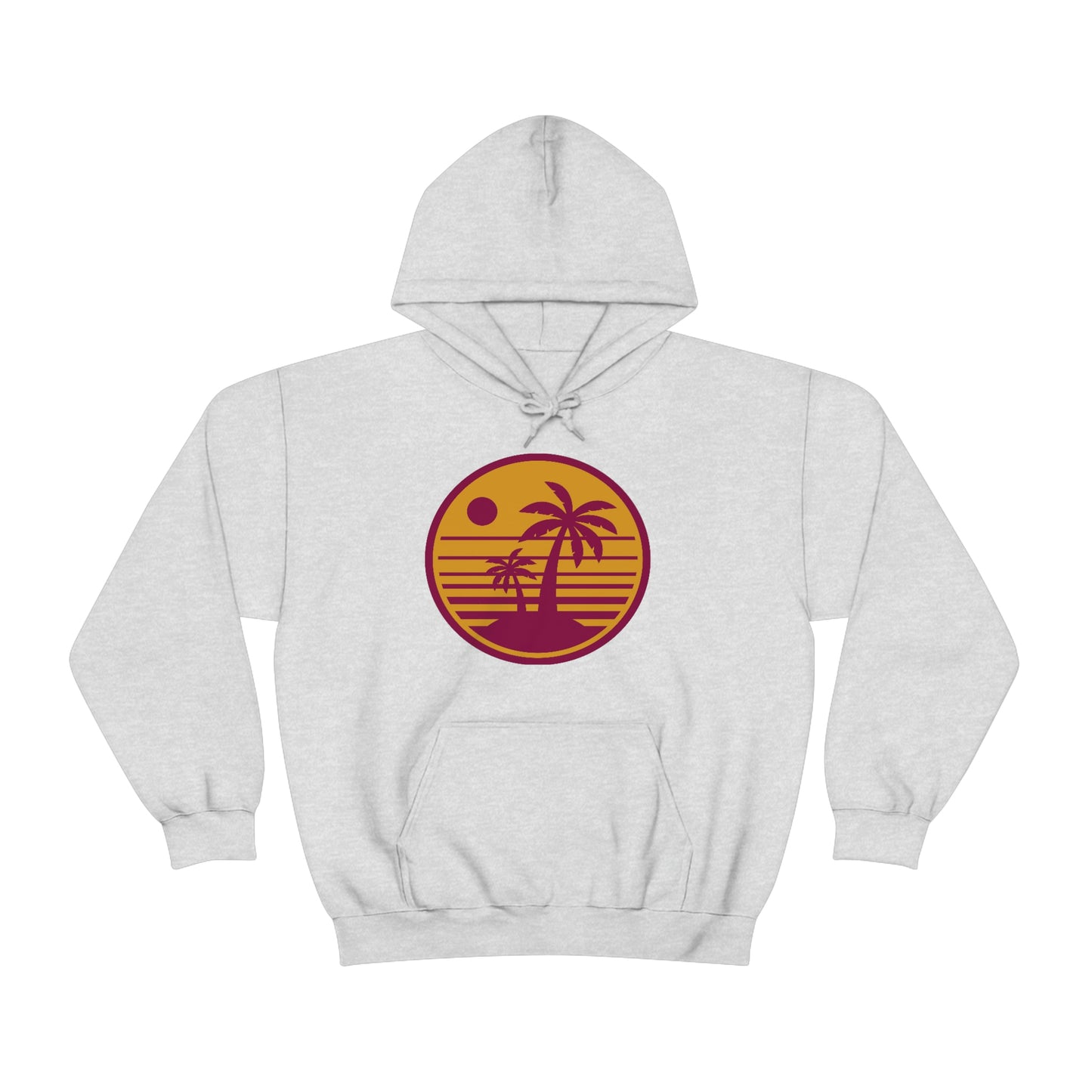 Retro Sunset Beach Unisex Hooded Sweatshirt