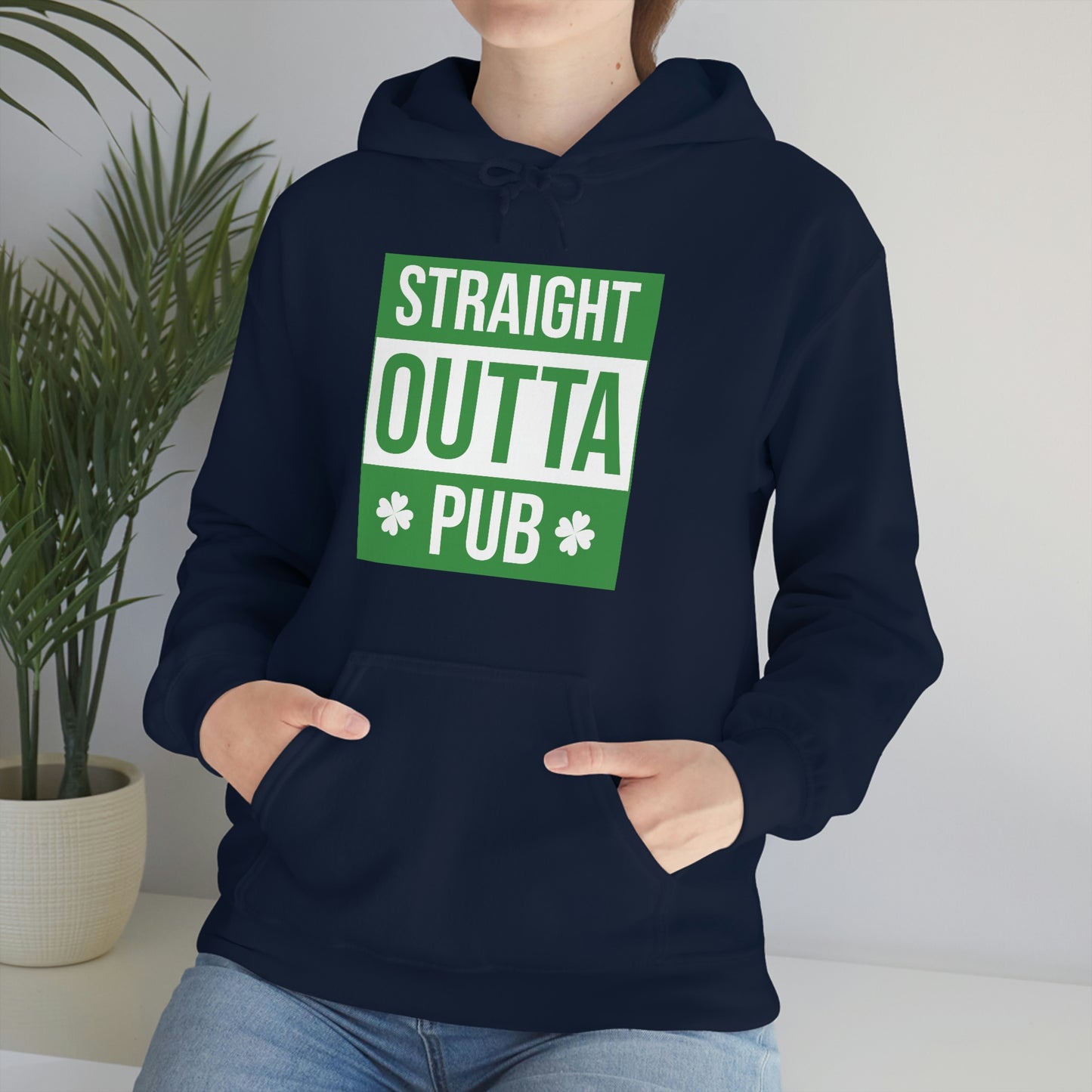 Straight Outta Pub Style Unisex Hooded Sweatshirt