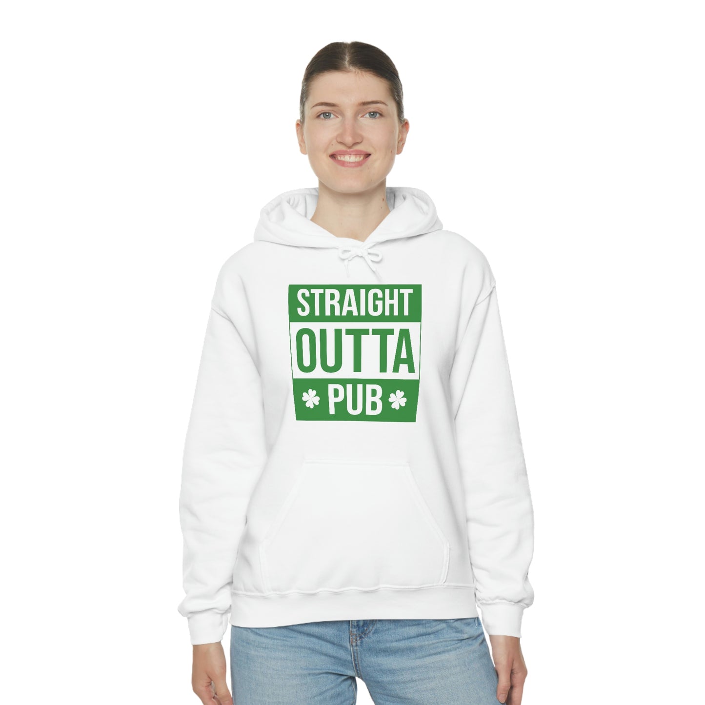 Straight Outta Pub Style Unisex Hooded Sweatshirt