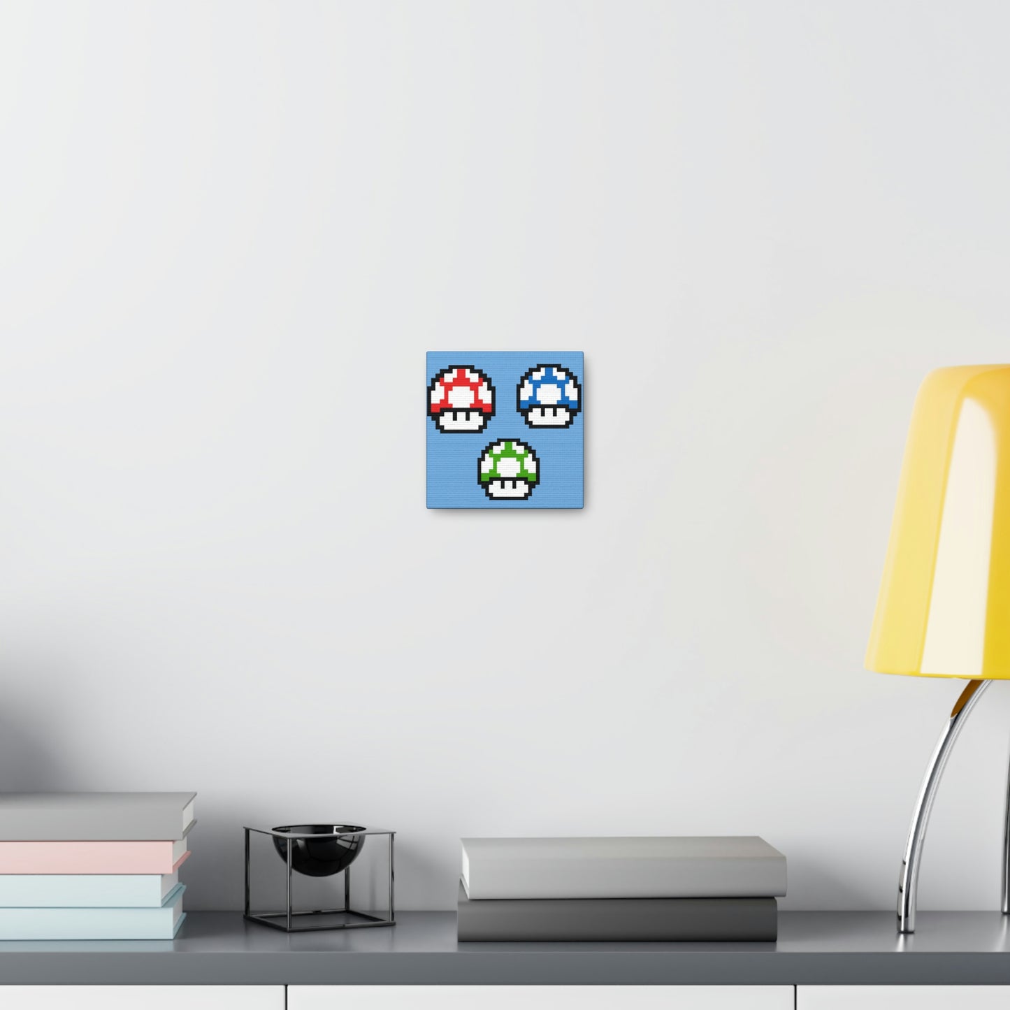 Mushroom 8 Bit Style Canvas Gallery Wraps