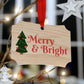 Merry & Bright Wooden Christmas Ornaments