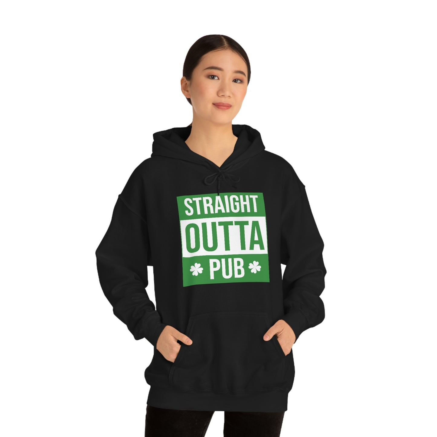 Straight Outta Pub Style Unisex Hooded Sweatshirt