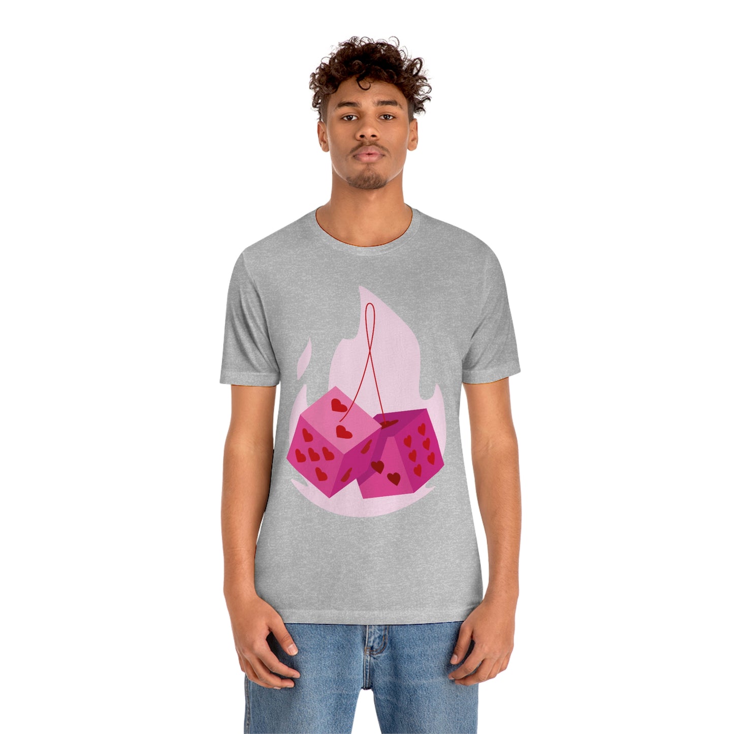 Dice Hearts Unisex Jersey Short Sleeve Tee