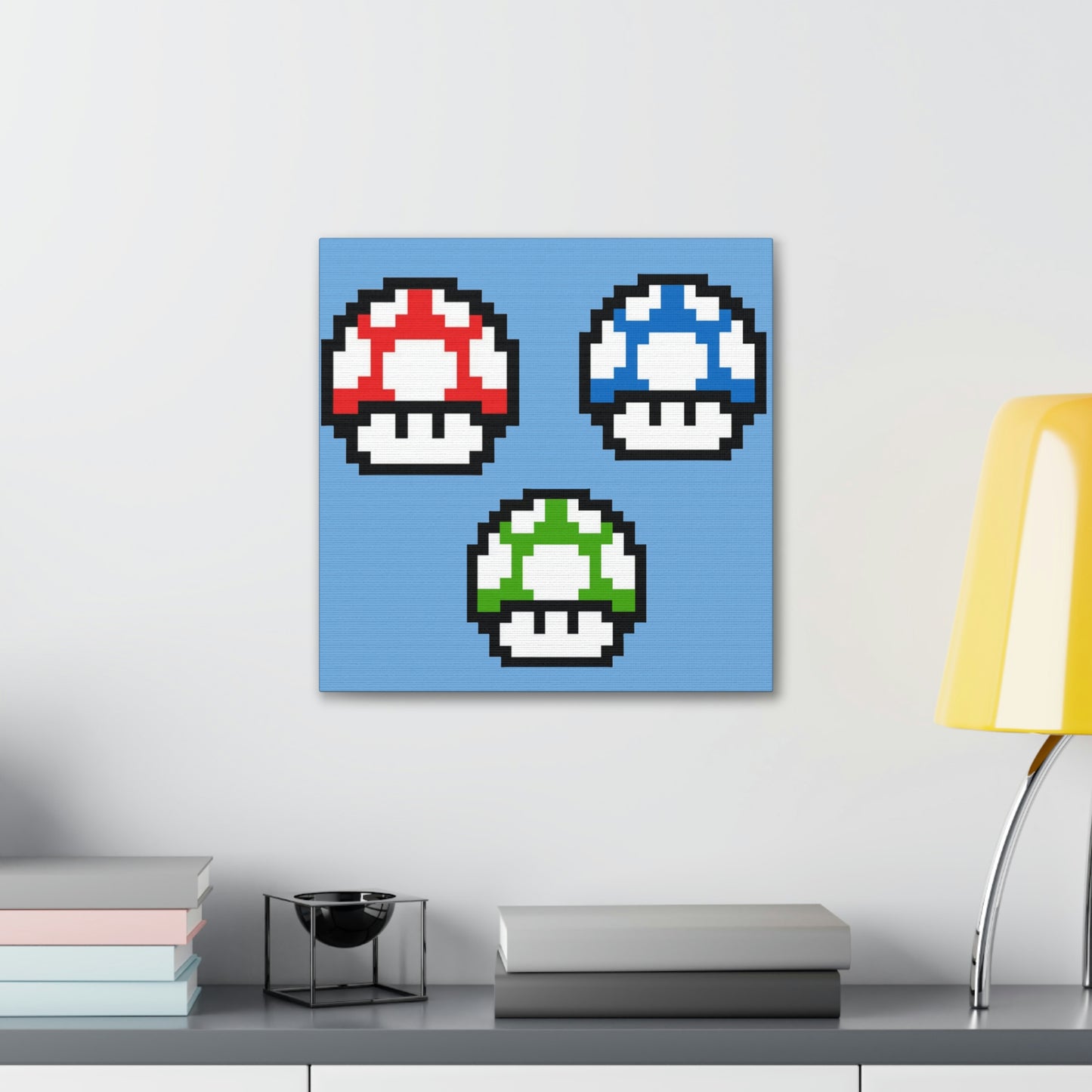 Mushroom 8 Bit Style Canvas Gallery Wraps