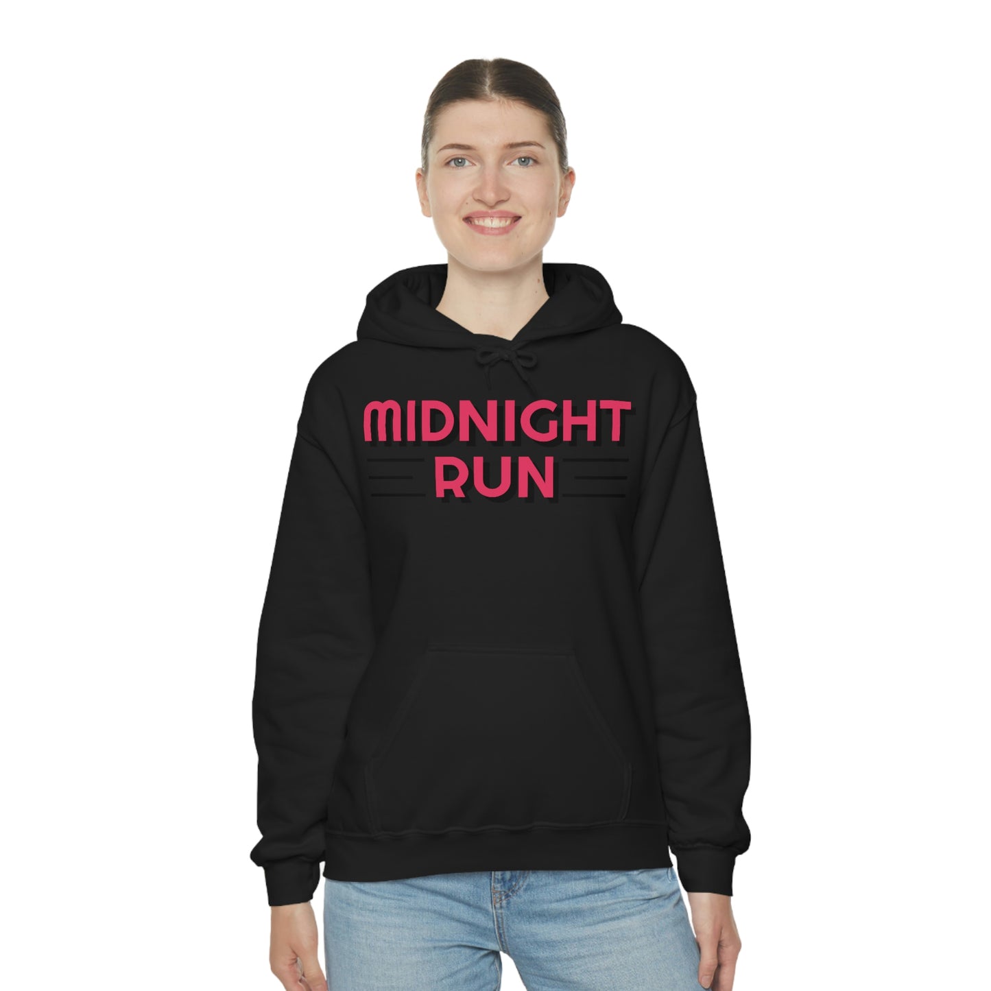 Midnight Run Retro Style Unisex Hooded Sweatshirt