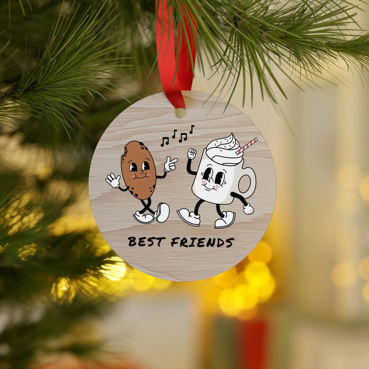 Best Friends Wooden Christmas Ornaments