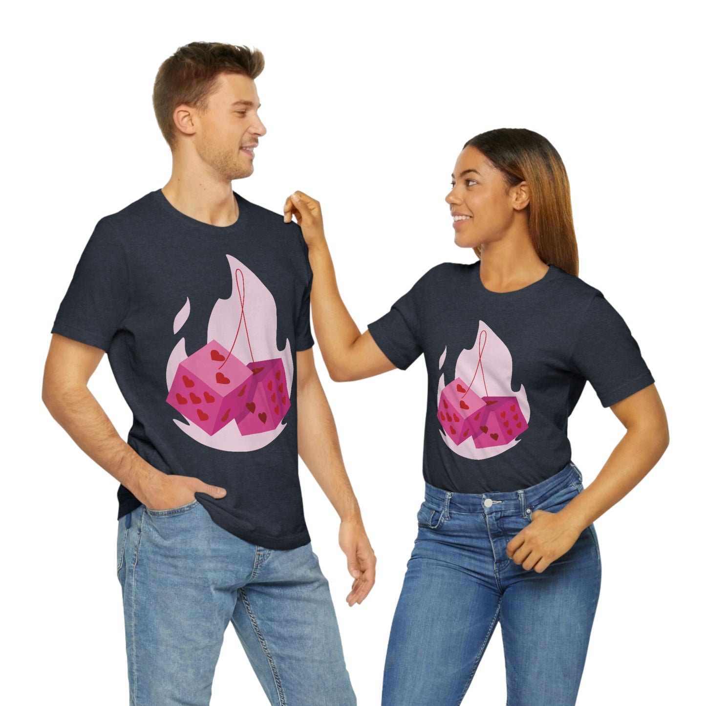 Dice Hearts Unisex Jersey Short Sleeve Tee